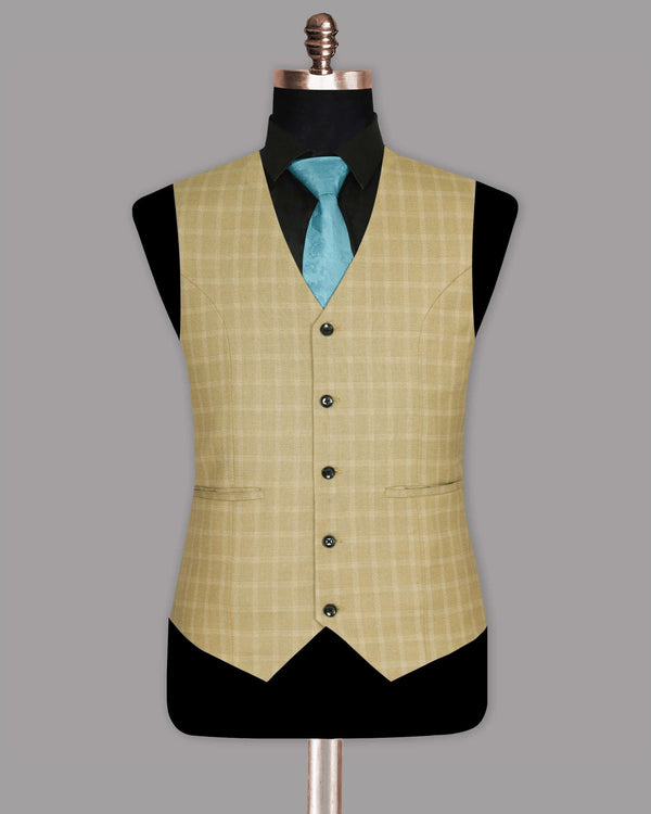 Pavlova Cream Windowpane Waistcoat V1011-50, V1011-36, V1011-38, V1011-40, V1011-52, V1011-56, V1011-46, V1011-44, V1011-42, V1011-48, V1011-54, V1011-58, V1011-60