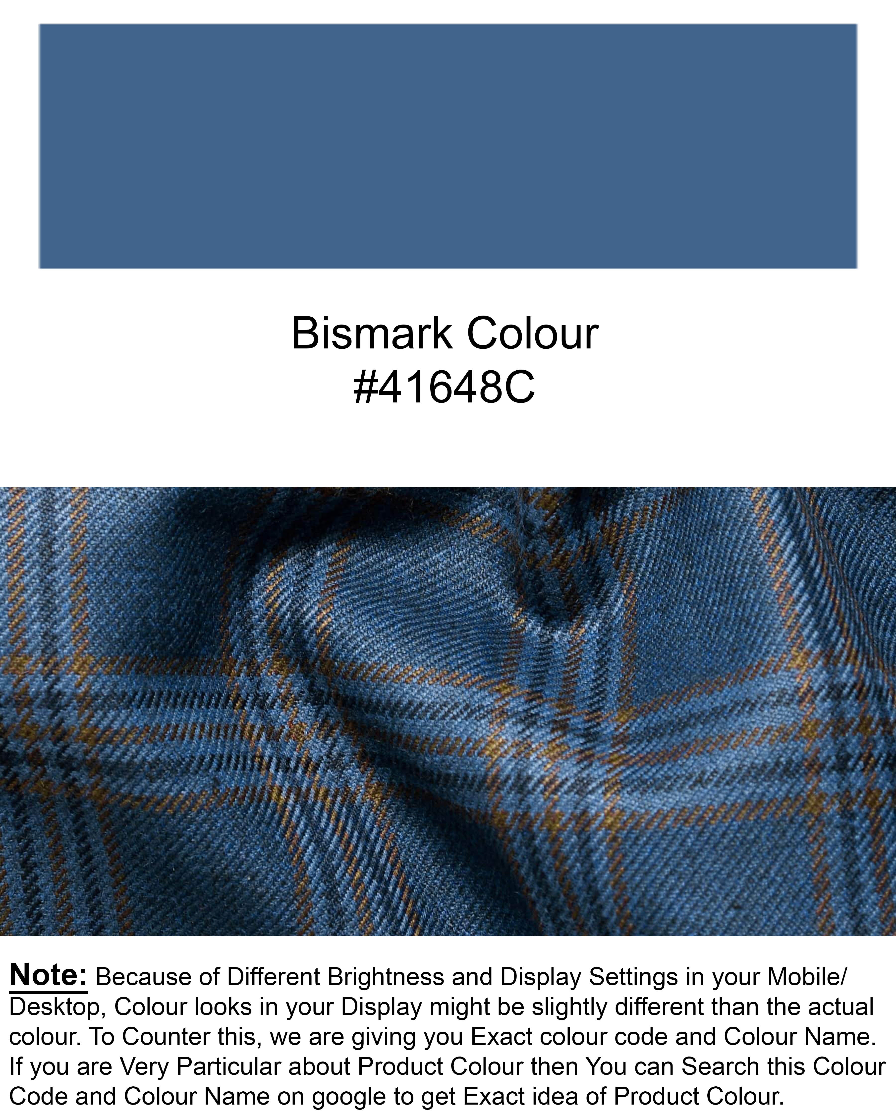 Bismarck Blue Plaid Waistcoat