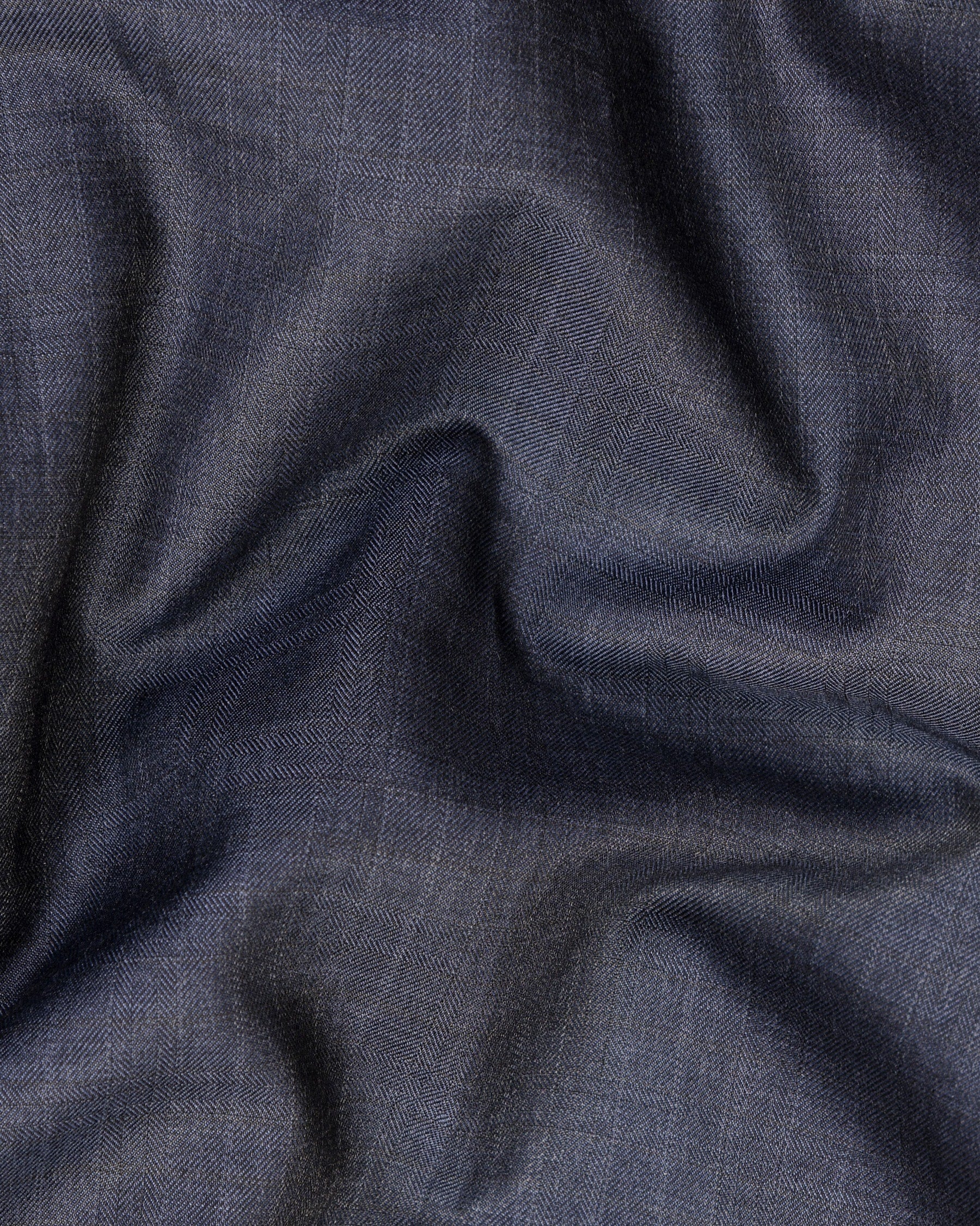 Ship Gray with Blue Tonal Subtle Checked Waistcoat