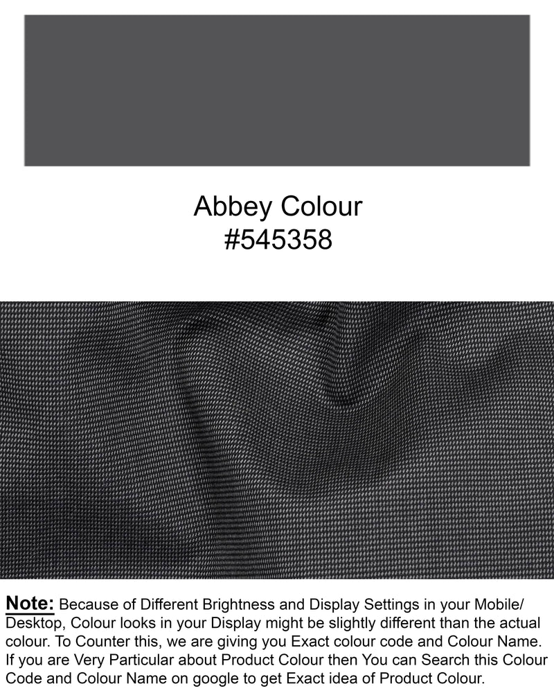 Abbey Gray Micro Textured Wool Waistcoat