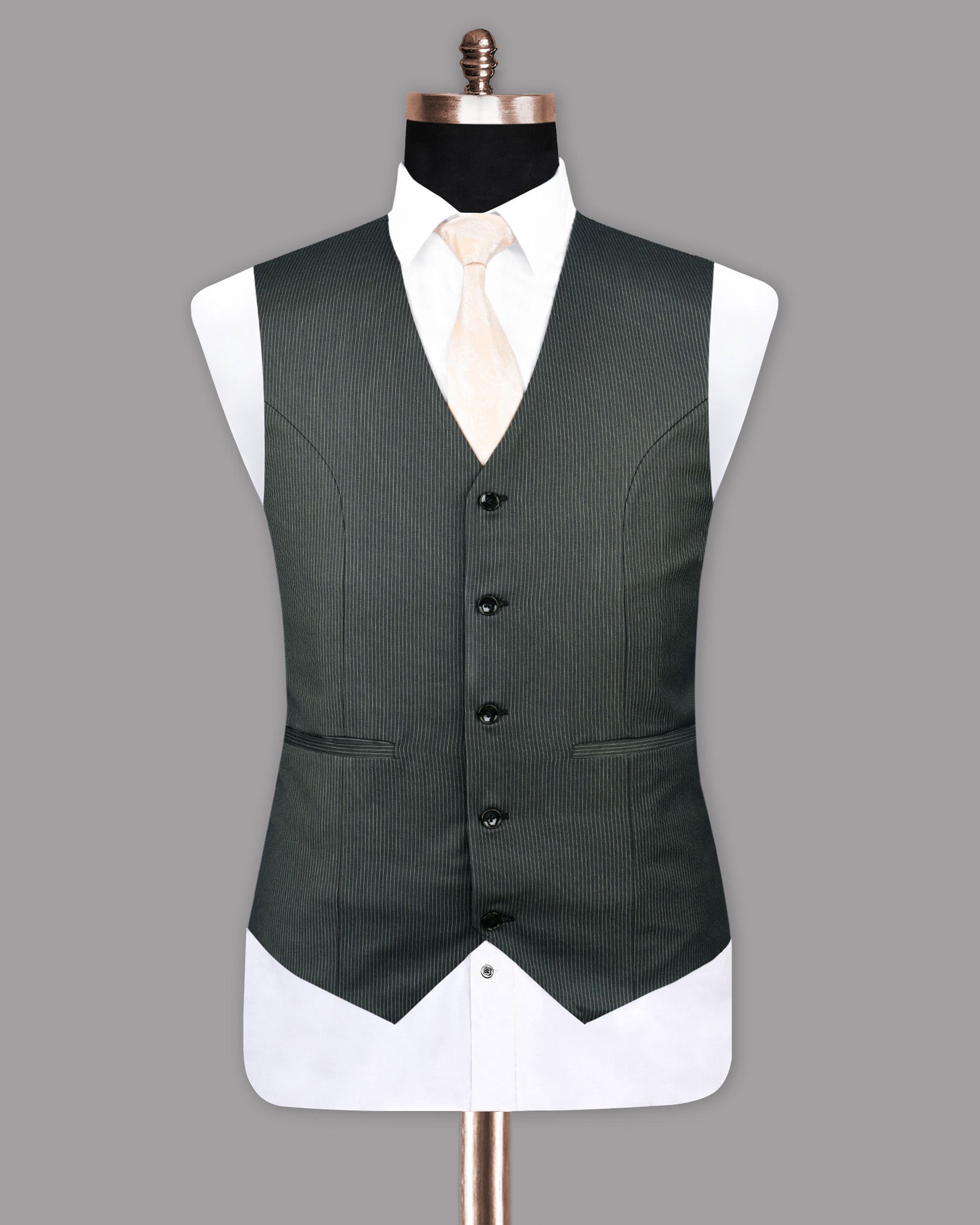 Gordons Gray Pinstriped Waistcoat V1041-42, V1041-50, V1041-44, V1041-46, V1041-52, V1041-54, V1041-56, V1041-58, V1041-60, V1041-38, V1041-36, V1041-40, V1041-48
