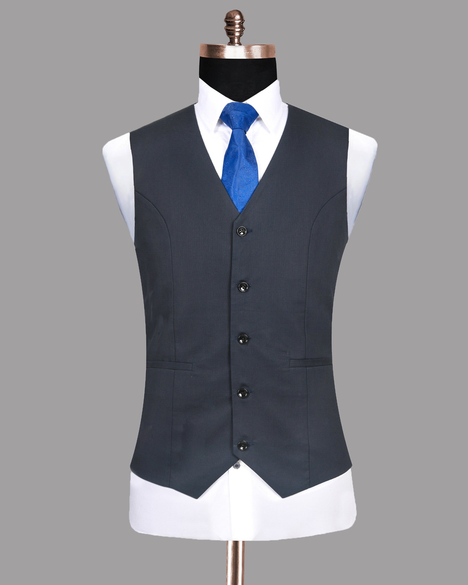 Navy Subtle Pinstriped Premium Cotton Sport Waistcoat V105-38, V105-36, V105-52, V105-42, V105-40, V105-44, V105-46, V105-48, V105-50, V105-54, V105-56, V105-58, V105-60