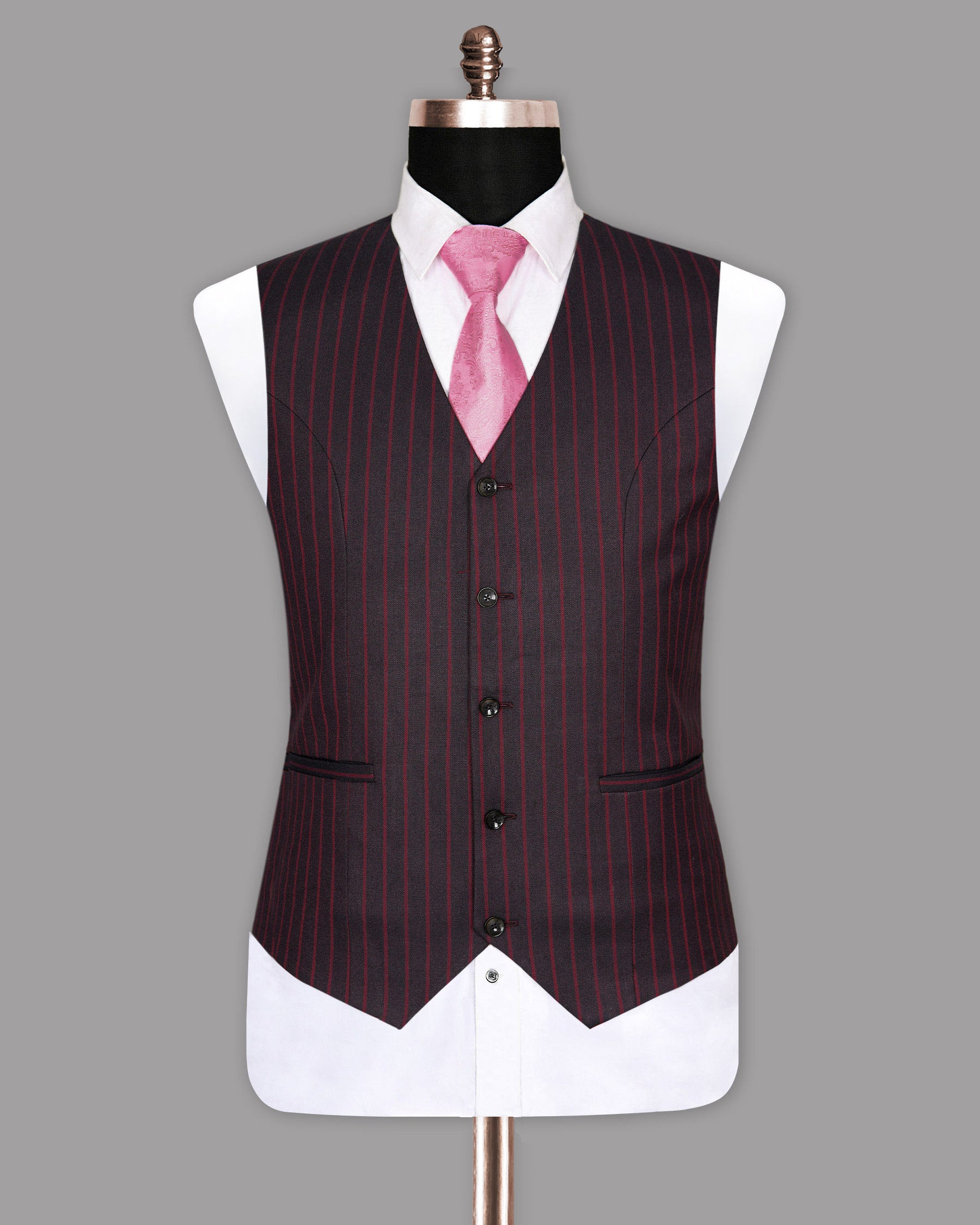 Camelot Pink Tonal Striped Waistcoat V1070-52, V1070-40, V1070-44, V1070-46, V1070-48, V1070-50, V1070-36, V1070-38, V1070-42, V1070-54, V1070-56, V1070-58, V1070-60