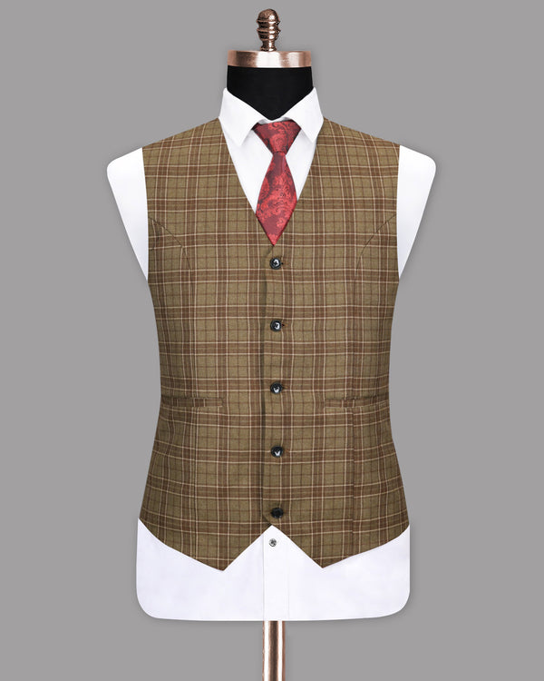 Shingle Fawn with Sand Dune Brown Twill  Waistcoat V1133-36, V1133-40, V1133-44, V1133-48, V1133-50, V1133-52, V1133-54, V1133-58, V1133-60, V1133-56, V1133-38, V1133-42, V1133-46