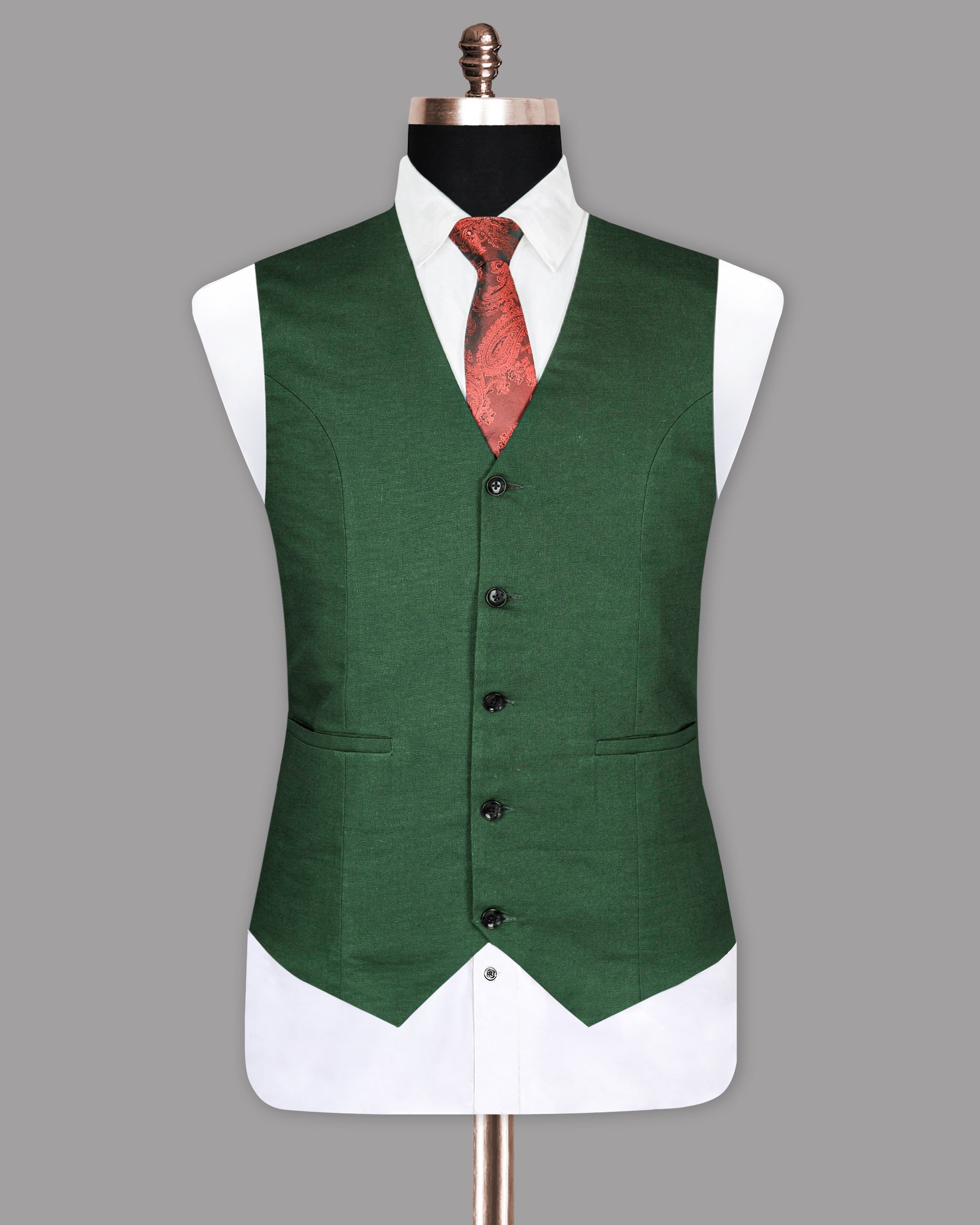 Lunar Green Luxurious Linen Waistcoat V1146-56, V1146-36, V1146-38, V1146-44, V1146-50, V1146-52, V1146-60, V1146-40, V1146-46, V1146-48, V1146-42, V1146-54, V1146-58