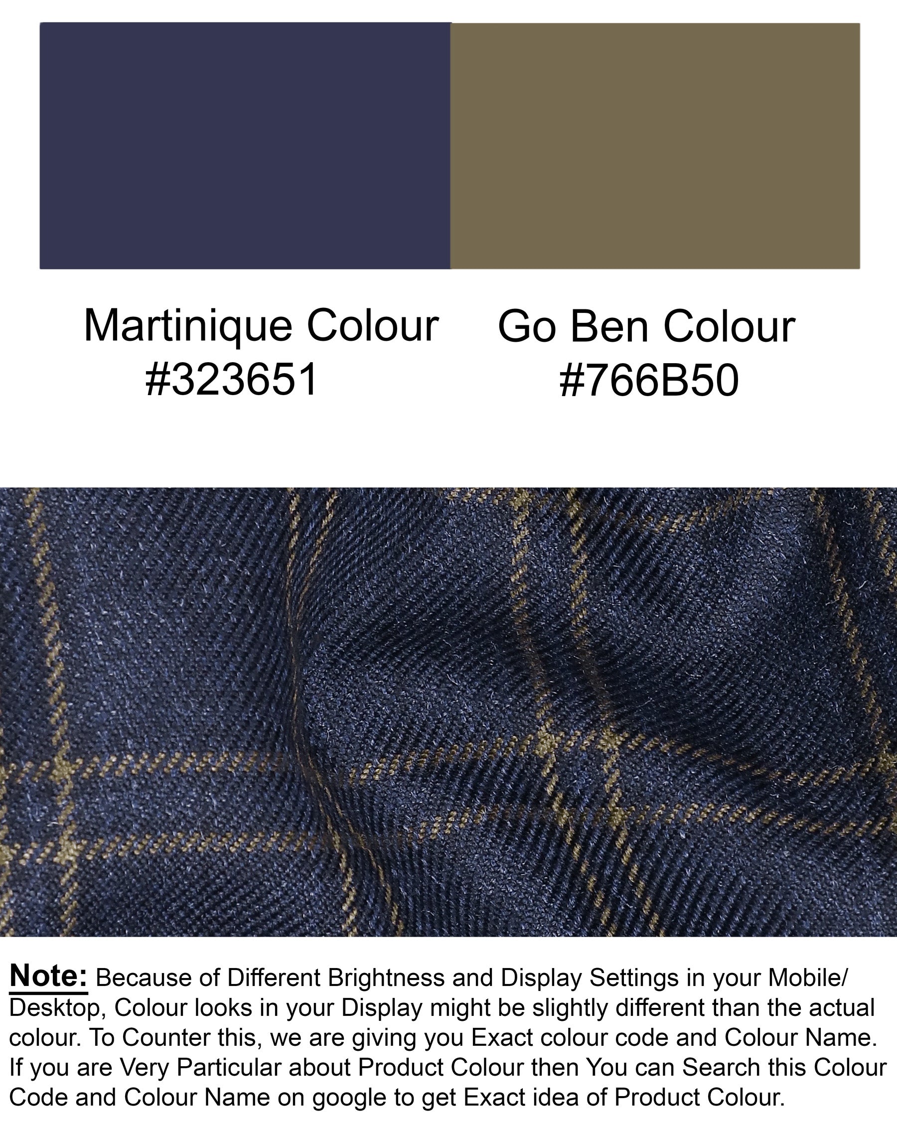 Martinique Blue Wool Rich Windowpane Waistcoat V1191-36, V1191-38, V1191-40, V1191-42, V1191-44, V1191-46, V1191-48, V1191-50, V1191-52, V1191-54, V1191-56, V1191-58, V1191-60