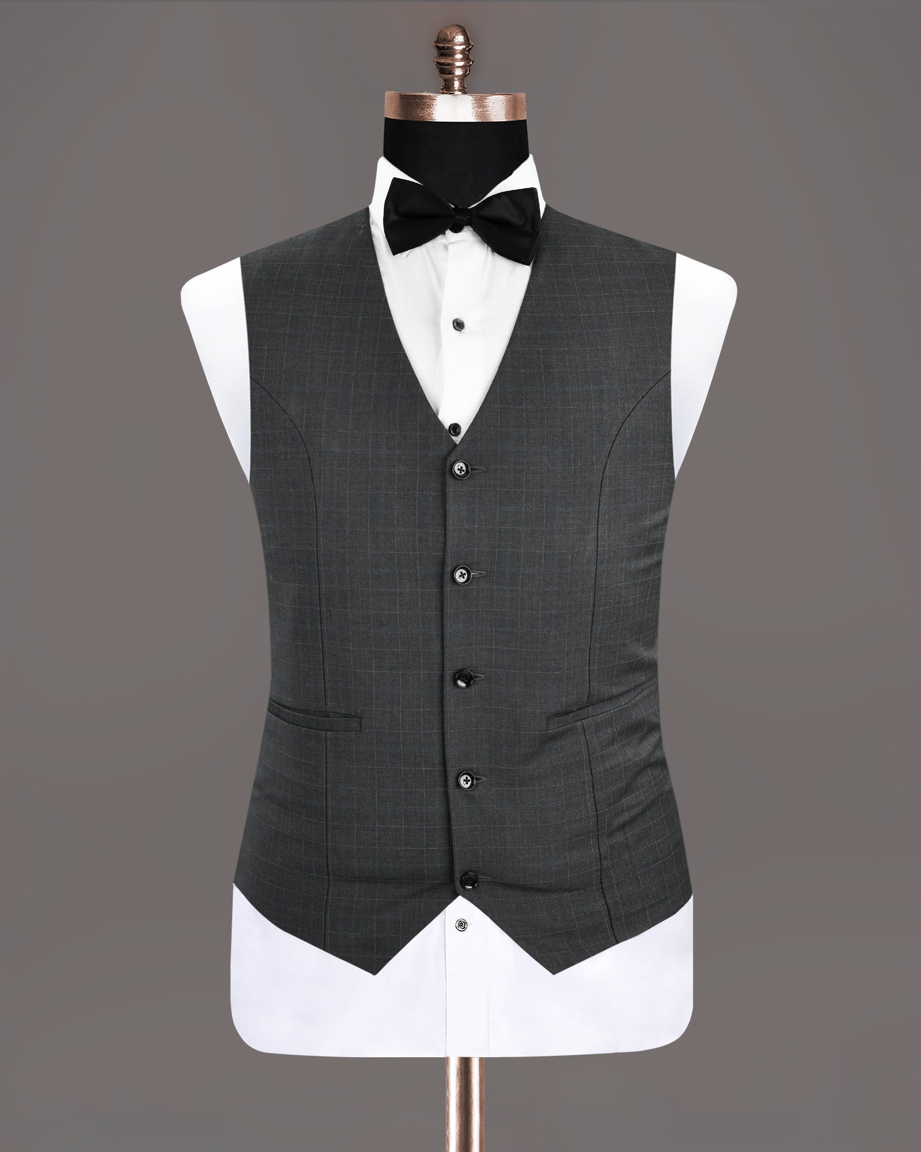 Tuatara Checked Wool Rich Waistcoat V1194-36, V1194-38, V1194-40, V1194-42, V1194-44, V1194-46, V1194-48, V1194-50, V1194-52, V1194-54, V1194-56, V1194-58, V1194-60