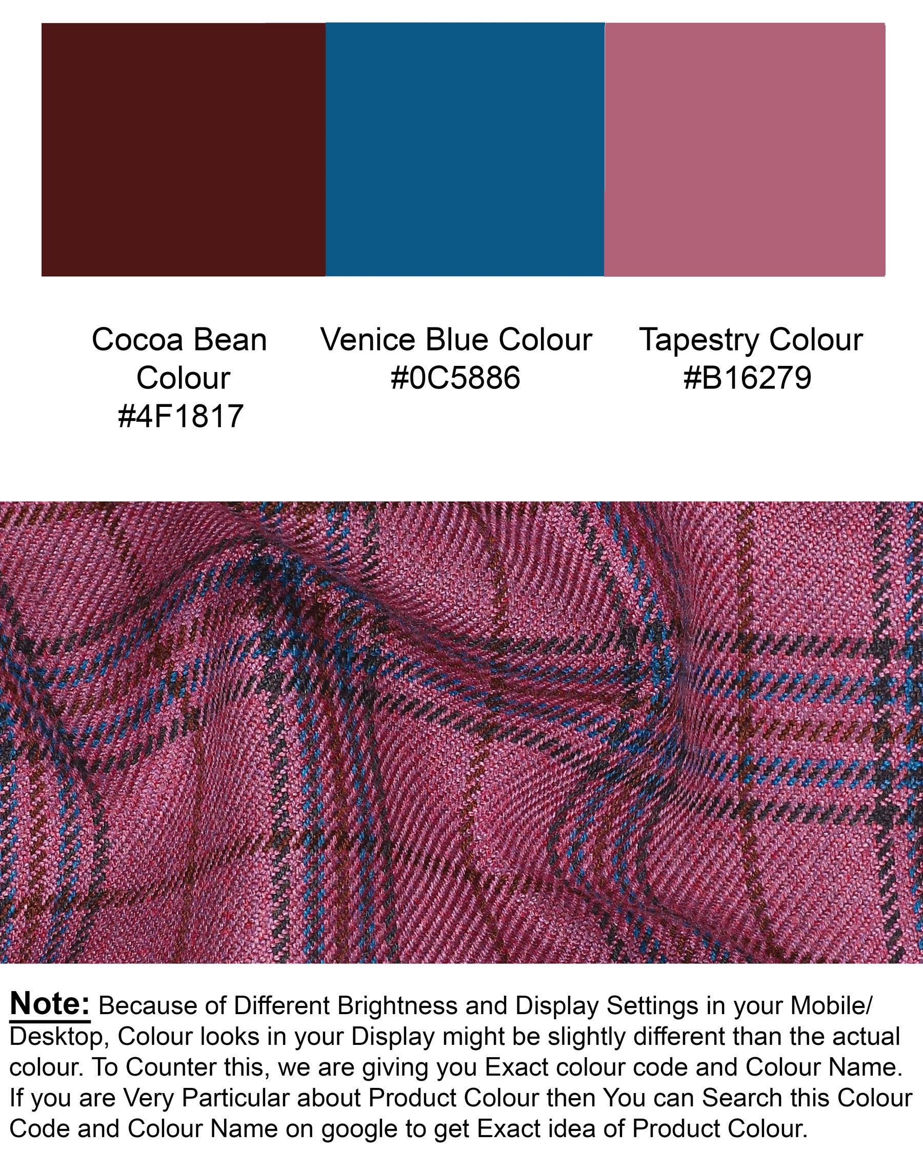 Tapestry Pink Checked Wool Rich Waistcoat V1196-36, V1196-38, V1196-40, V1196-42, V1196-44, V1196-46, V1196-48, V1196-50, V1196-52, V1196-54, V1196-56, V1196-58, V1196-60