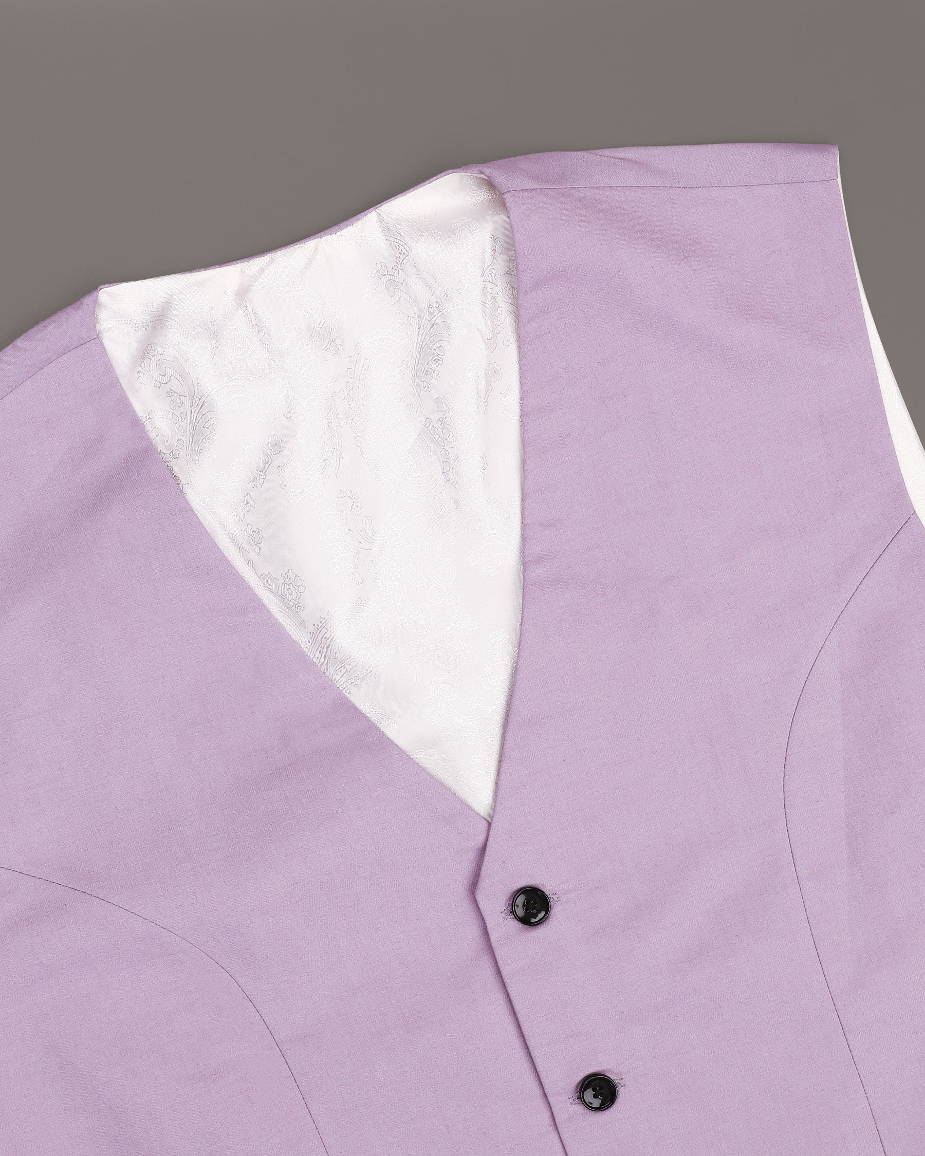 London Hue Lilac Premium Cotton Waistcoat V1198-36, V1198-38, V1198-40, V1198-42, V1198-44, V1198-46, V1198-48, V1198-50, V1198-52, V1198-54, V1198-56, V1198-58, V1198-60