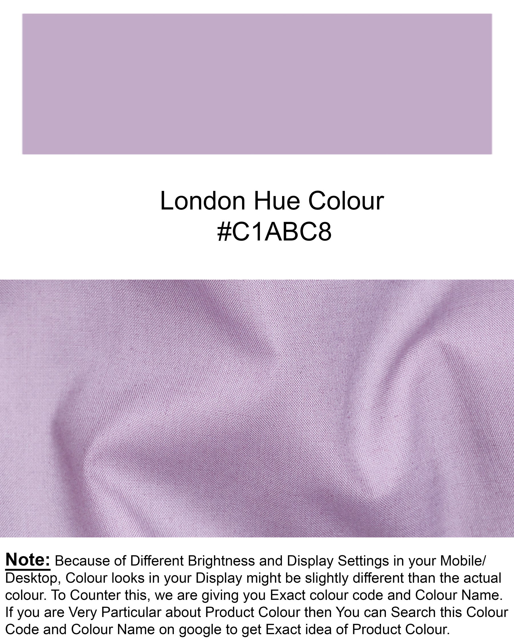 London Hue Lilac Premium Cotton Waistcoat V1198-36, V1198-38, V1198-40, V1198-42, V1198-44, V1198-46, V1198-48, V1198-50, V1198-52, V1198-54, V1198-56, V1198-58, V1198-60