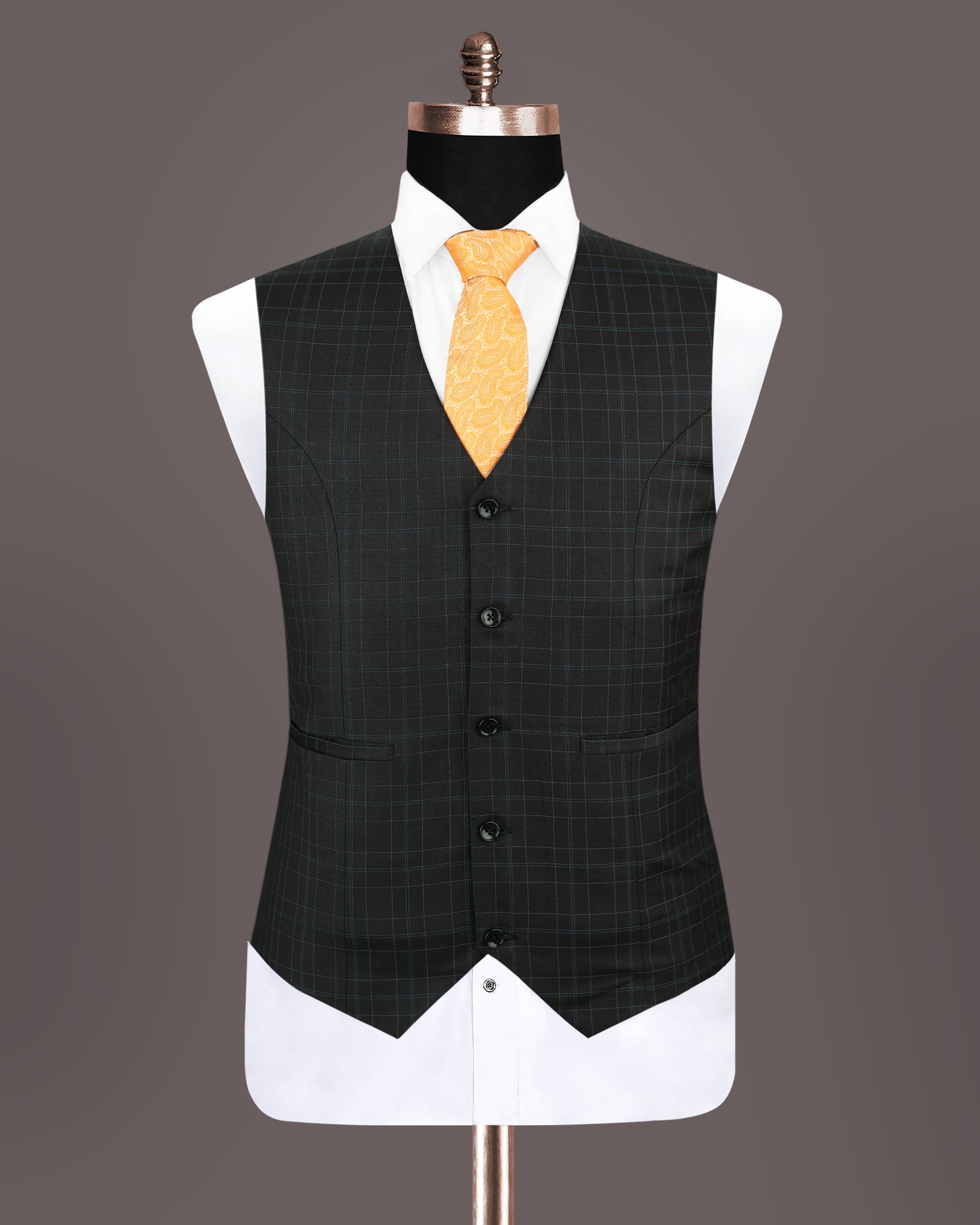 Blackcurrant Windowpane Wool Rich Waistcoat V1203-36, V1203-38, V1203-40, V1203-42, V1203-44, V1203-46, V1203-48, V1203-50, V1203-52, V1203-54, V1203-56, V1203-58, V1203-60