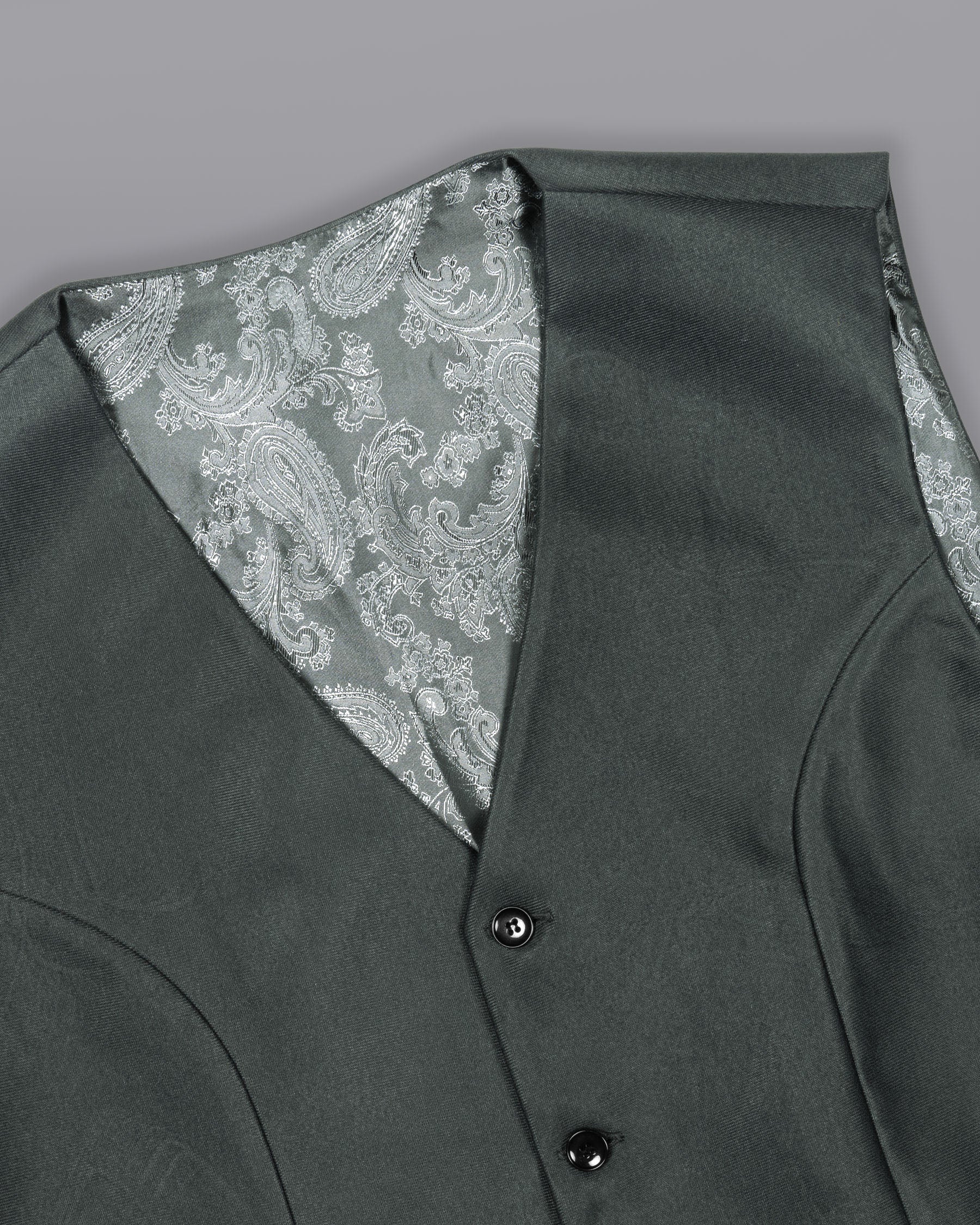 Greyish Green Premium Cotton Waistcoat V1213-54, V1213-38, V1213-42, V1213-56, V1213-60, V1213-36, V1213-46, V1213-58, V1213-48, V1213-40, V1213-44, V1213-50, V1213-52
