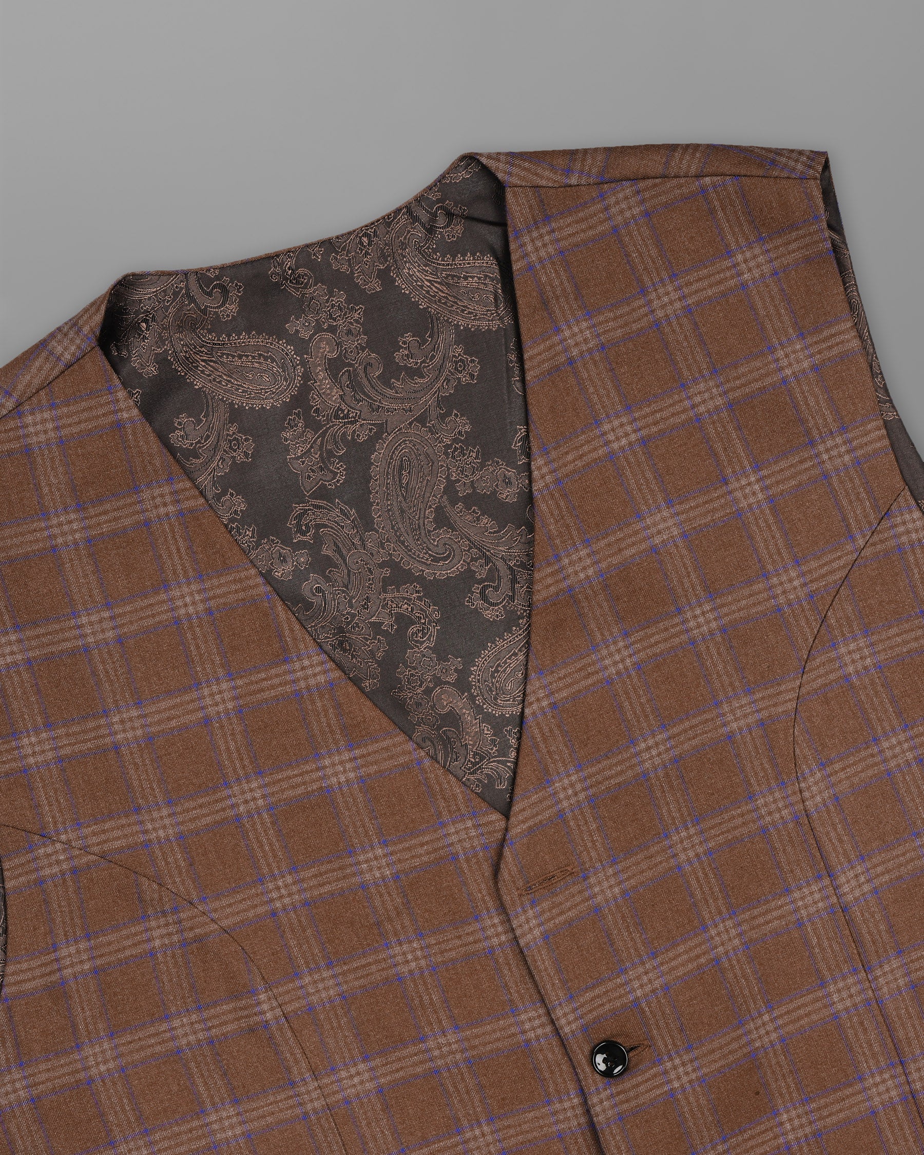 Old Copper Brown Plaid Woolrich Waistcoat V1216-36, V1216-38, V1216-40, V1216-48, V1216-50, V1216-52, V1216-60, V1216-42, V1216-44, V1216-46, V1216-54, V1216-56, V1216-58