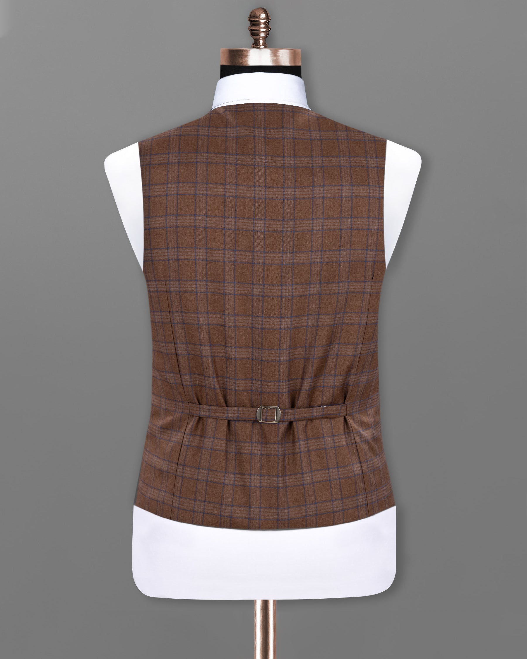 Old Copper Brown Plaid Woolrich Waistcoat V1216-36, V1216-38, V1216-40, V1216-48, V1216-50, V1216-52, V1216-60, V1216-42, V1216-44, V1216-46, V1216-54, V1216-56, V1216-58