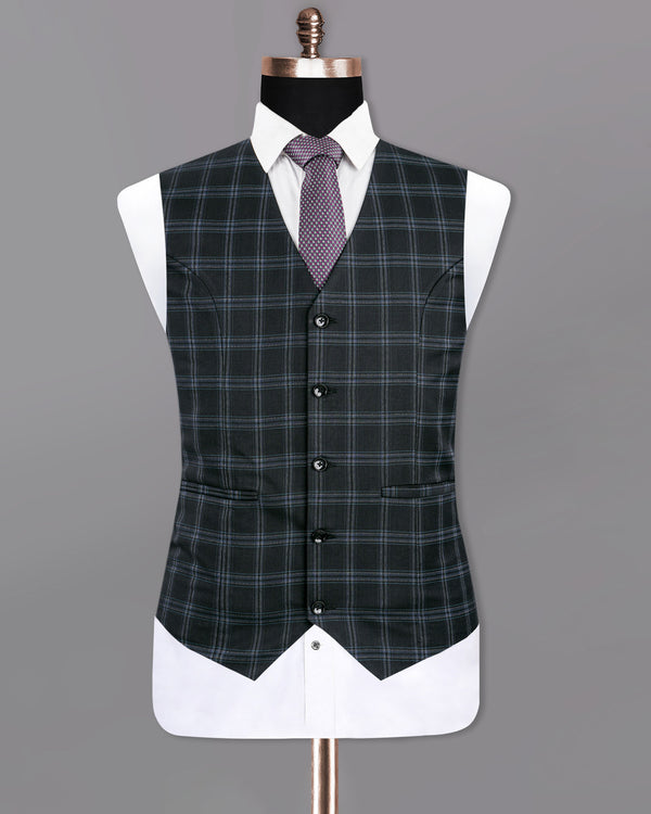 Dark Gray Windowpane Woolrich Waistcoat V1217-36, V1217-38, V1217-40, V1217-42, V1217-44, V1217-46, V1217-48, V1217-50, V1217-52, V1217-54, V1217-56, V1217-58, V1217-60