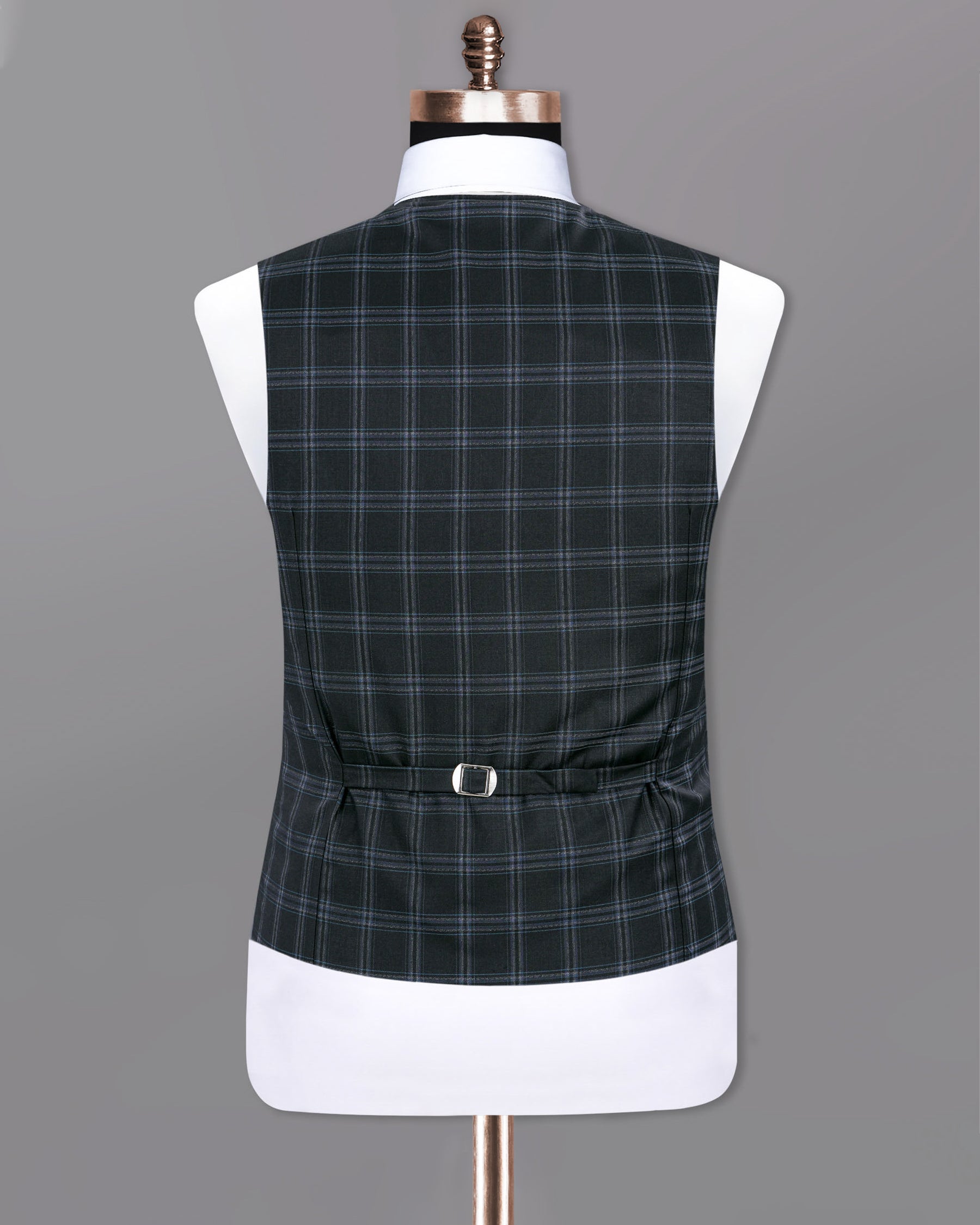 Dark Gray Windowpane Woolrich Waistcoat V1217-36, V1217-38, V1217-40, V1217-42, V1217-44, V1217-46, V1217-48, V1217-50, V1217-52, V1217-54, V1217-56, V1217-58, V1217-60