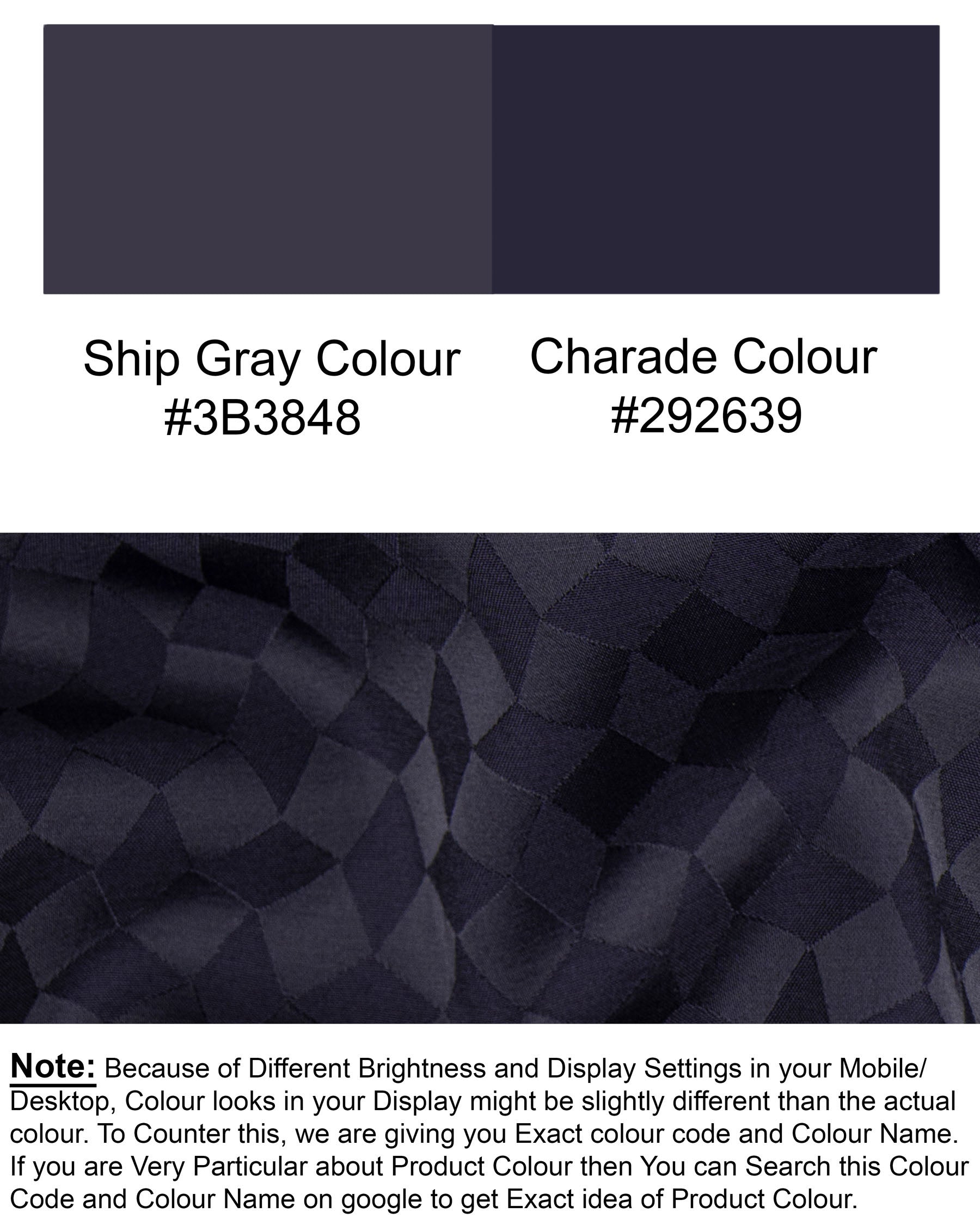 Ship Gray and Charade Blue Diamond Pattern Wool Rich Waistcoat V1218-36, V1218-38, V1218-40, V1218-42, V1218-44, V1218-46, V1218-48, V1218-50, V1218-52, V1218-54, V1218-56, V1218-58, V1218-60
