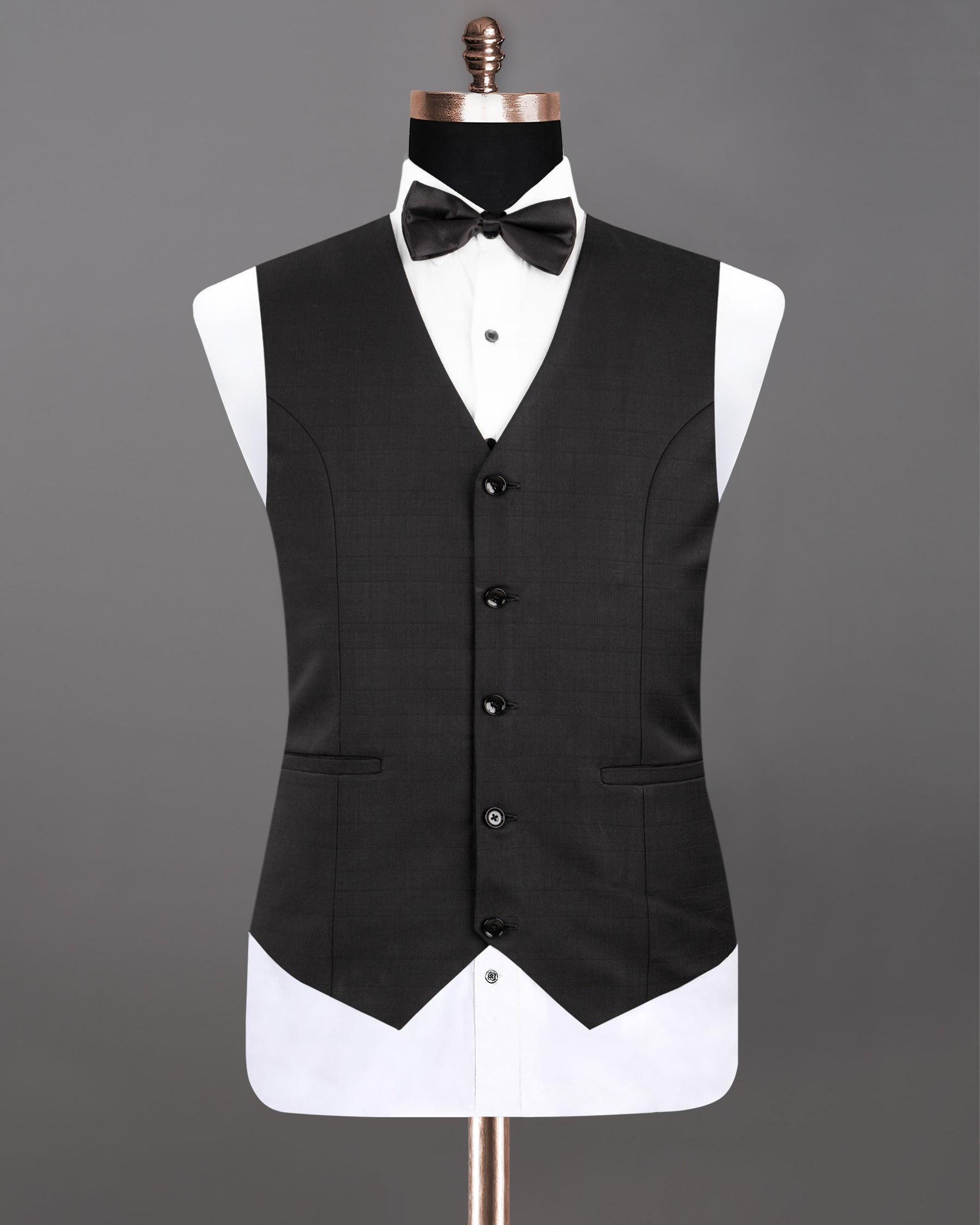 Zeus Black Subtle Plaid Woolrich Waistcoat V1220-36, V1220-38, V1220-40, V1220-42, V1220-44, V1220-46, V1220-50, V1220-52, V1220-54, V1220-56, V1220-58, V1220-60, V1220-48