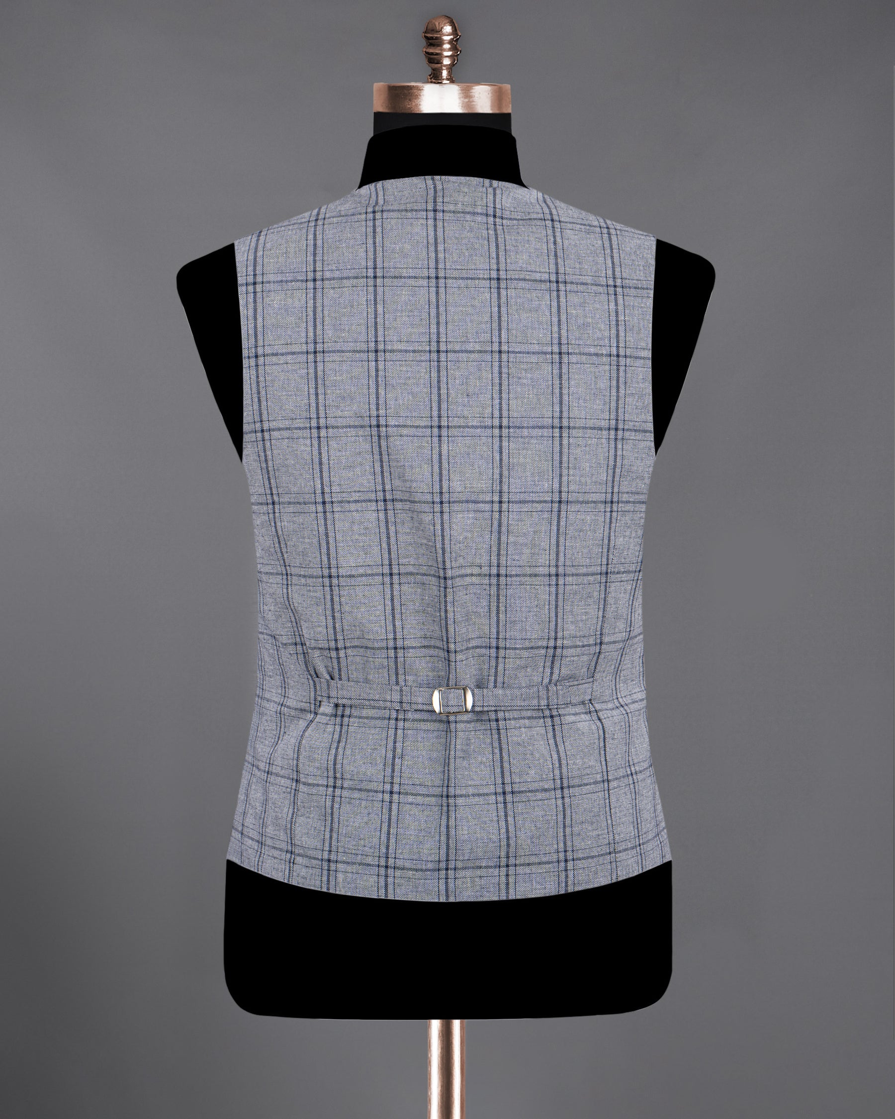 Gallery Gray Windowpane Premium Cotton Waistcoat V1221-36, V1221-38, V1221-40, V1221-42, V1221-44, V1221-46, V1221-48, V1221-50, V1221-52, V1221-54, V1221-56, V1221-58, V1221-60