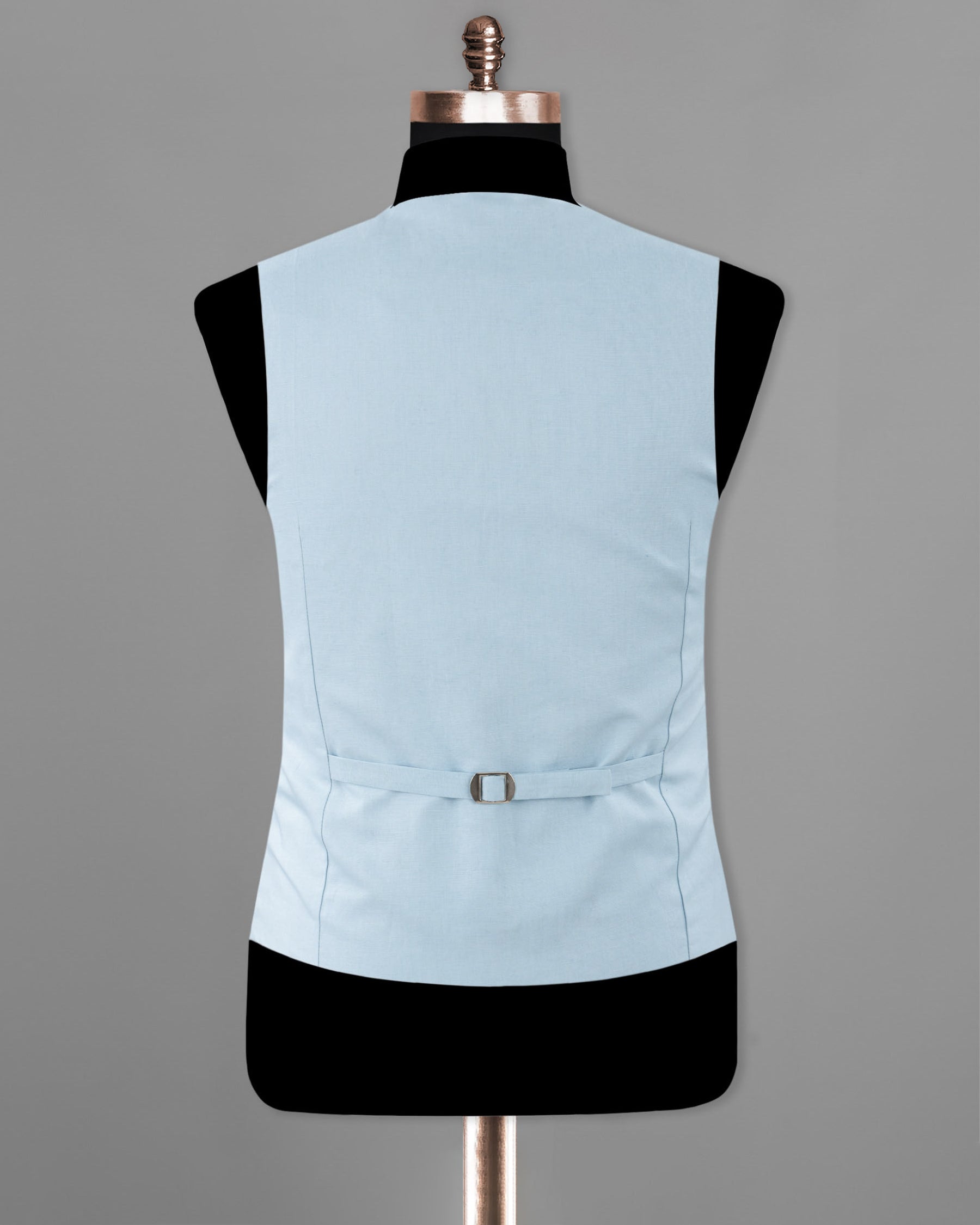 Ziggurat Light Blue Luxurious Linen Waistcoat V1222-36, V1222-38, V1222-44, V1222-50, V1222-60, V1222-40, V1222-42, V1222-46, V1222-48, V1222-52, V1222-54, V1222-56, V1222-58, V1222-60