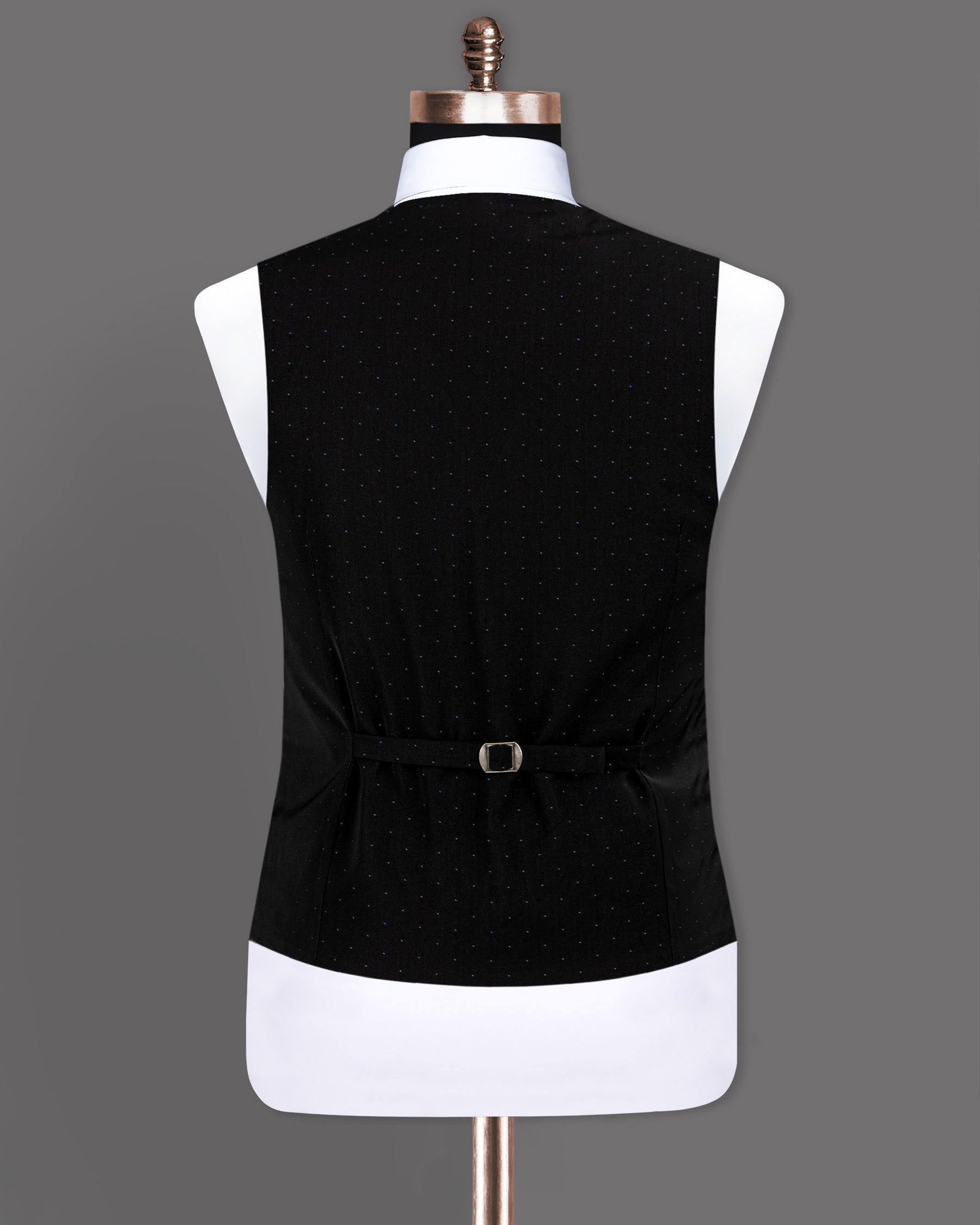 Jade Black with Havelock Blue Wool Rich Waistcoat V1225-54, V1225-56, V1225-58, V1225-36, V1225-38, V1225-40, V1225-42, V1225-44, V1225-46, V1225-48, V1225-50, V1225-52, V1225-60