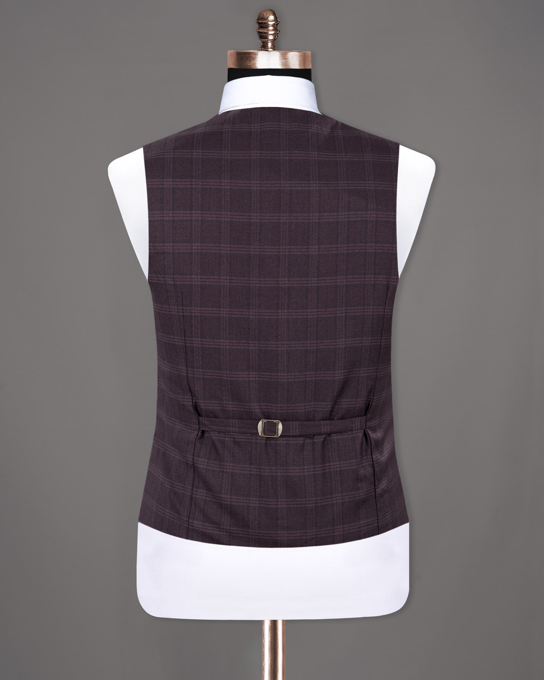 Burgundy Windowpane Woolrich Waistcoat V1234-60, V1234-56, V1234-36, V1234-38, V1234-40, V1234-42, V1234-44, V1234-46, V1234-48, V1234-50, V1234-52, V1234-54, V1234-58