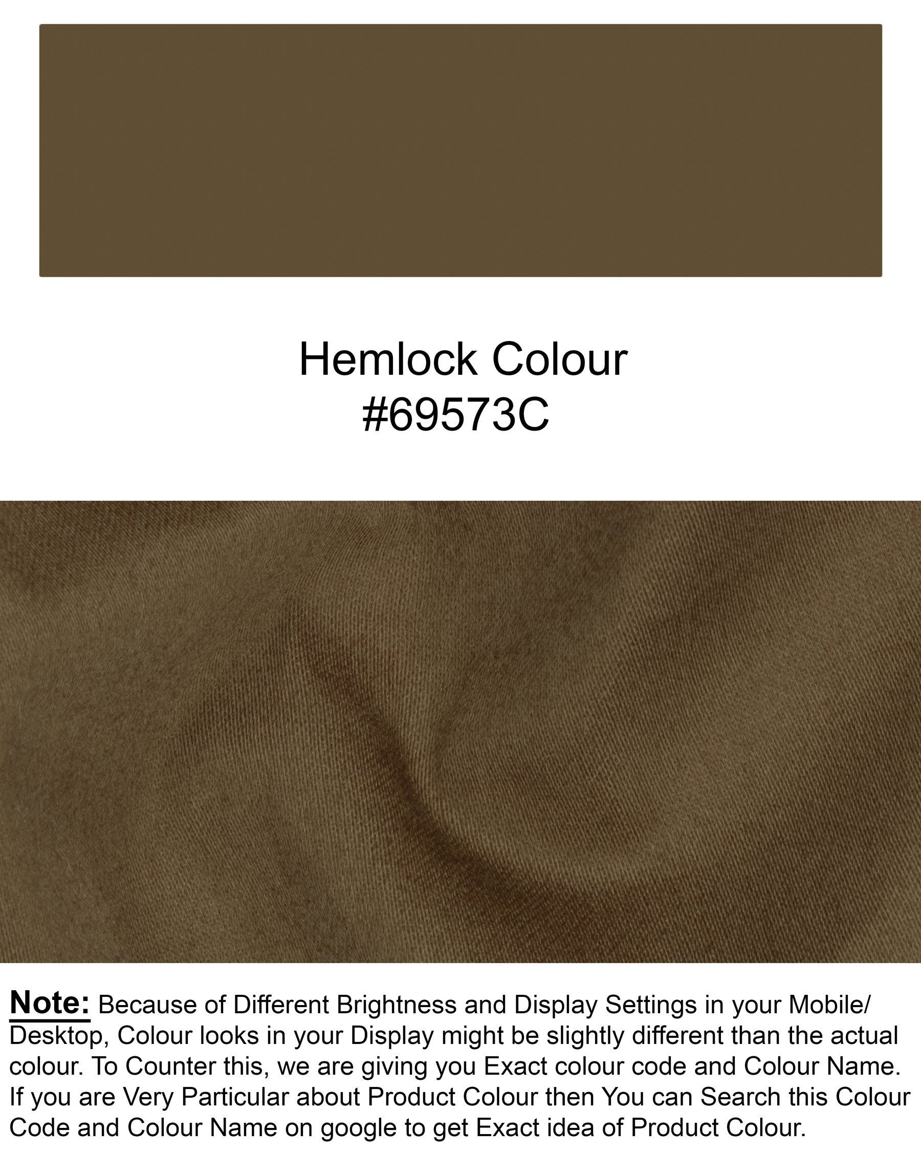 Hemlock Brown Premium Cotton Waistcoat V1256-36, V1256-38, V1256-40, V1256-44, V1256-58, V1256-42, V1256-46, V1256-48, V1256-50, V1256-52, V1256-54, V1256-56, V1256-60