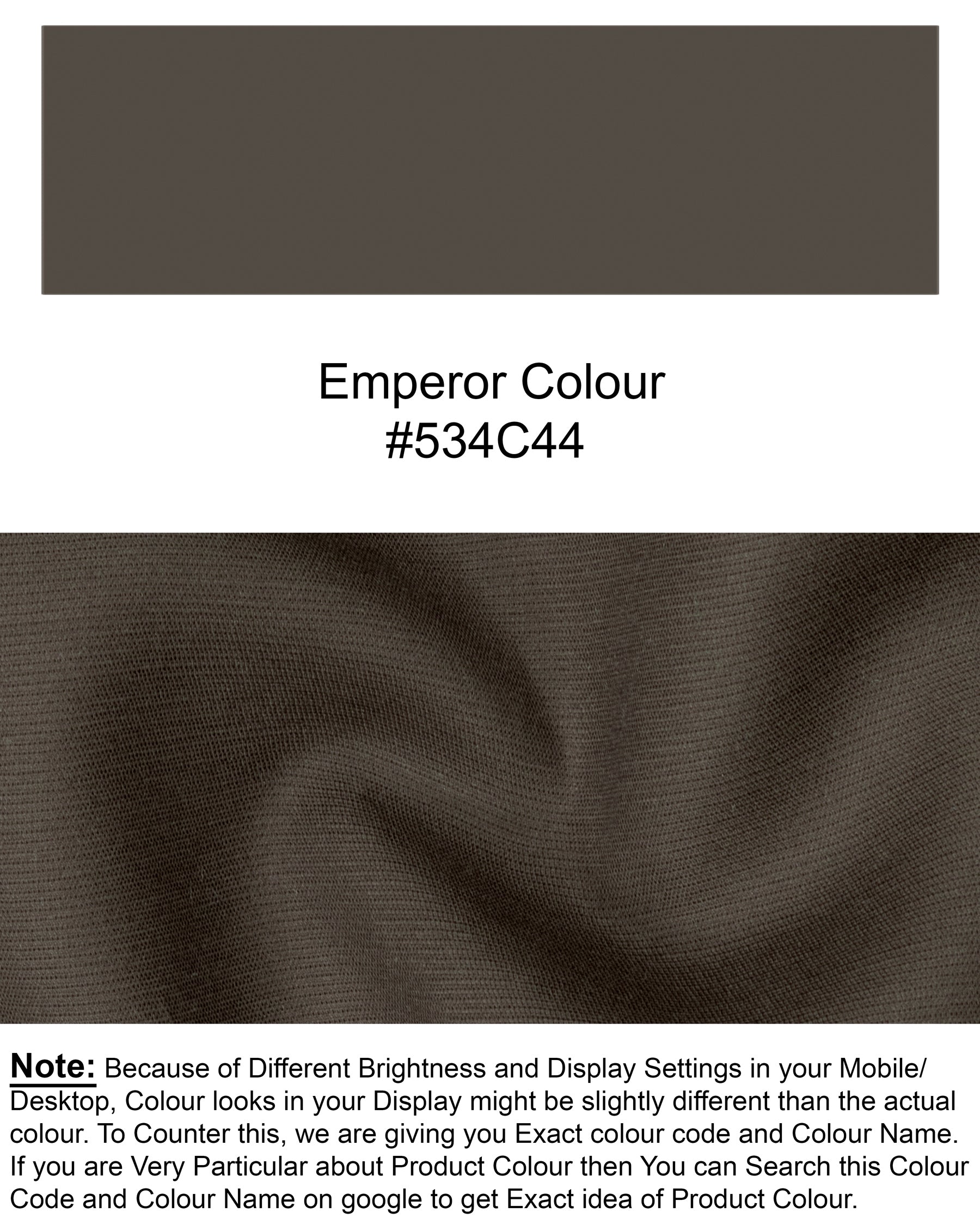 Emperor Brown Premium Cotton Waistcoat V1259-36, V1259-38, V1259-40, V1259-42, V1259-44, V1259-46, V1259-48, V1259-50, V1259-52, V1259-54, V1259-56, V1259-58, V1259-60