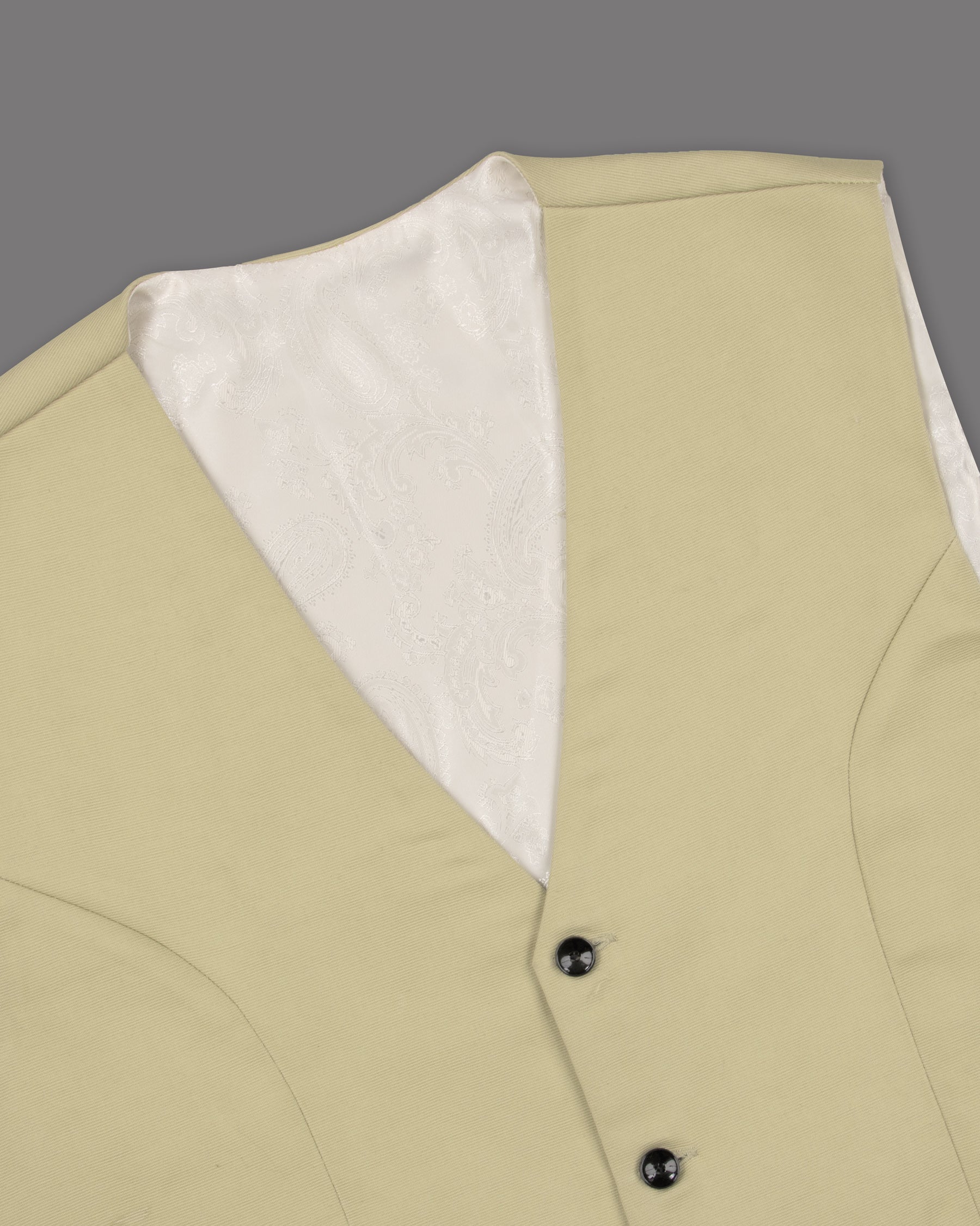 Hampton Cream Premium Cotton Waistcoat V1261-36, V1261-38, V1261-40, V1261-42, V1261-46, V1261-50, V1261-44, V1261-48, V1261-52, V1261-54, V1261-56, V1261-58, V1261-60