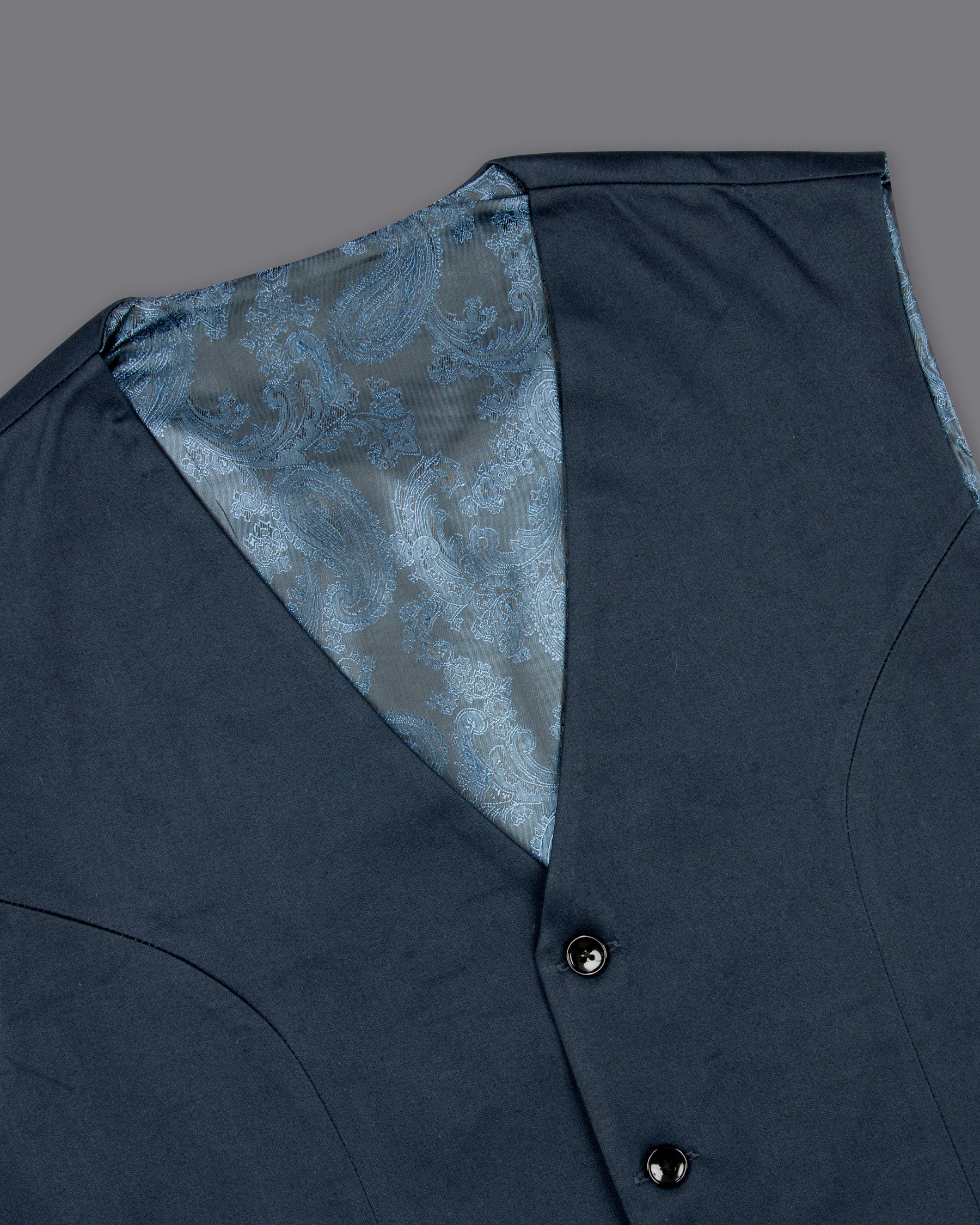 Outer Space Blue Premium Cotton Waistcoat V1262-36, V1262-38, V1262-40, V1262-42, V1262-44, V1262-46, V1262-48, V1262-50, V1262-52, V1262-54, V1262-56, V1262-58, V1262-60