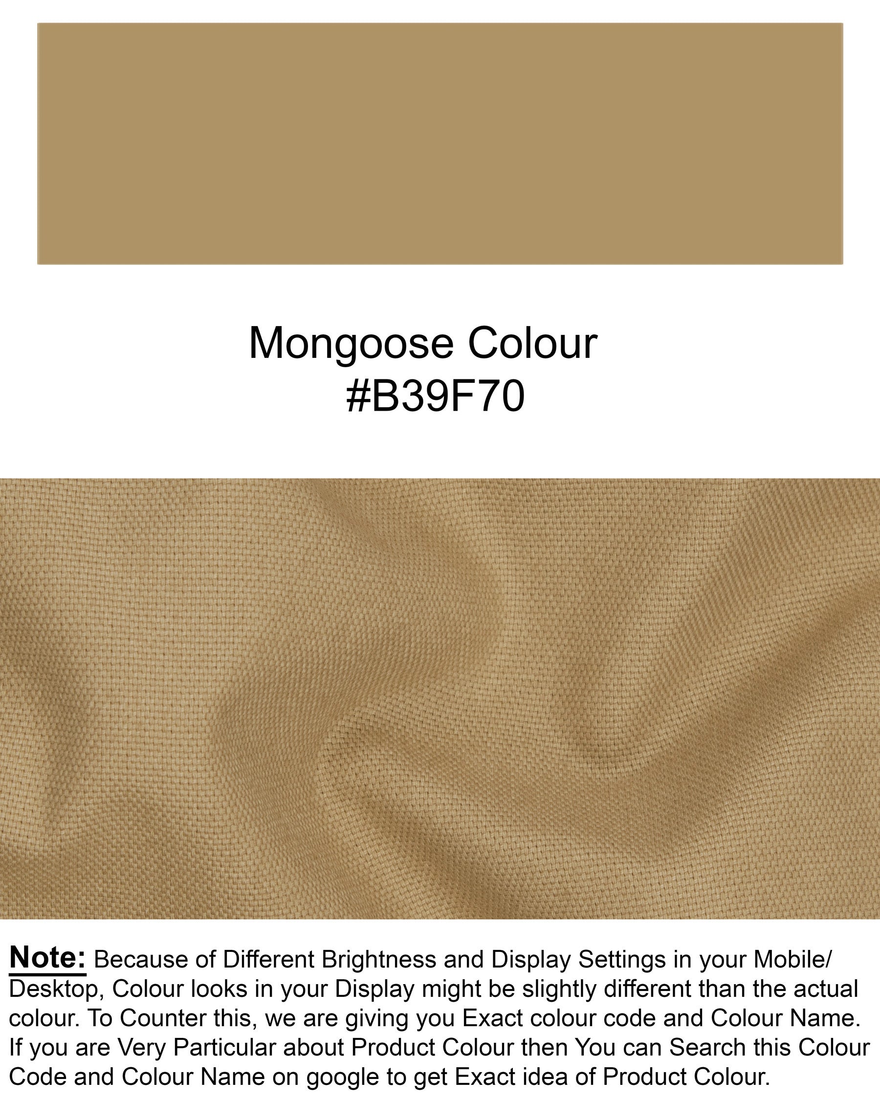 Mongoose Cream Stretchable Premium Cotton Waistcoat V1266-36, V1266-38, V1266-40, V1266-42, V1266-44, V1266-46, V1266-48, V1266-50, V1266-52, V1266-54, V1266-56, V1266-58, V1266-60