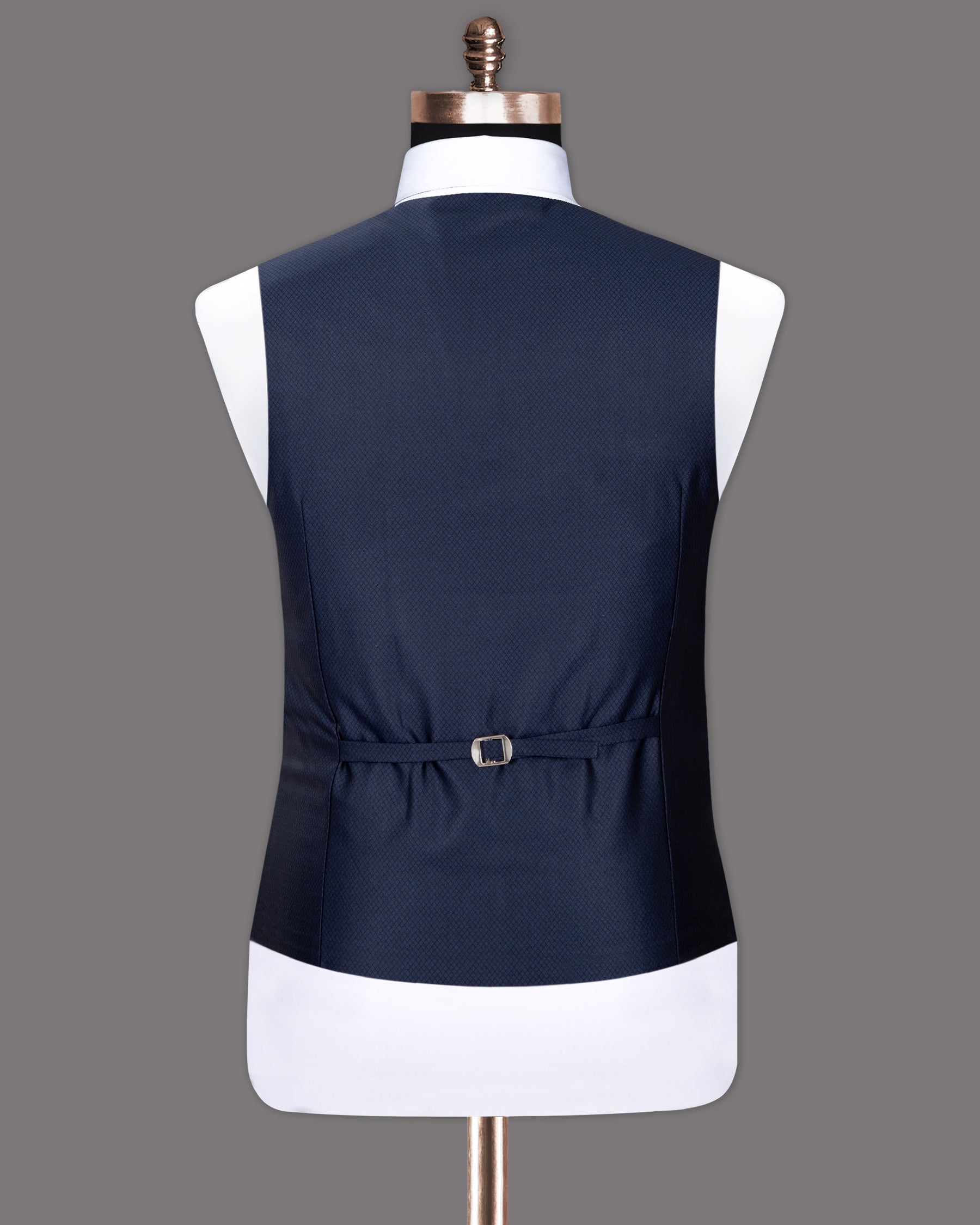 Port Gore Blue Subtle Textured Woolrich Waistcoat V1273-36, V1273-38, V1273-40, V1273-44, V1273-48, V1273-52, V1273-54, V1273-56, V1273-60, V1273-42, V1273-46, V1273-50, V1273-58