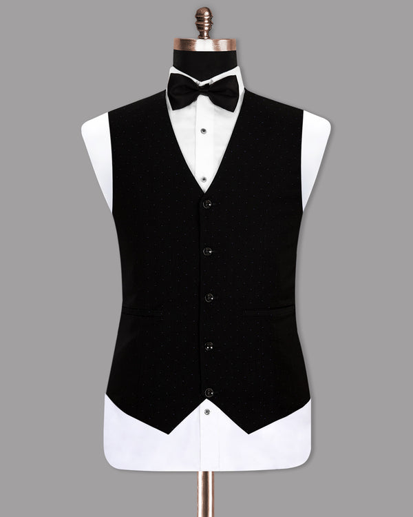 Jade Black Dotted Woolrich Waistcoat V1275-36, V1275-38, V1275-40, V1275-42, V1275-44, V1275-60, V1275-46, V1275-48, V1275-50, V1275-52, V1275-54, V1275-56, V1275-58