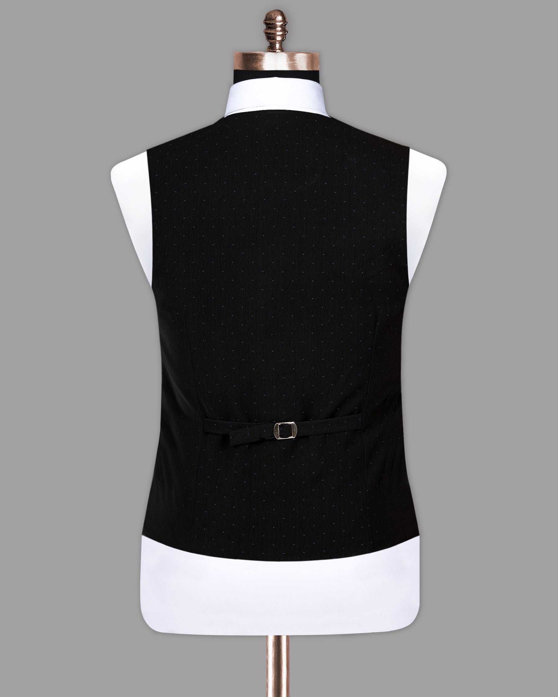 Jade Black Dotted Woolrich Waistcoat