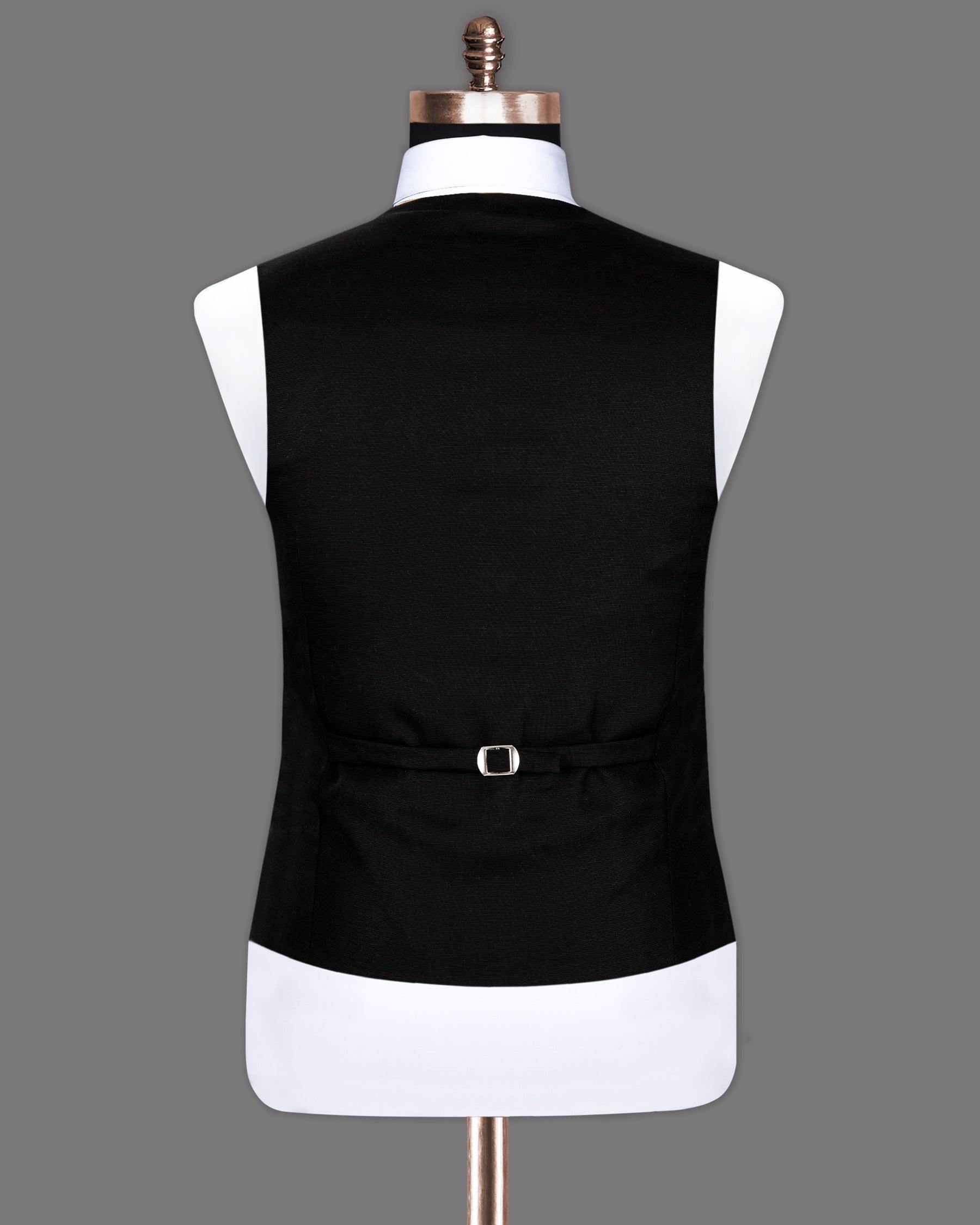 Jade Black Premium Cotton Waistcoat V1281-36, V1281-38, V1281-40, V1281-42, V1281-44, V1281-46, V1281-48, V1281-50, V1281-52, V1281-54, V1281-56, V1281-58, V1281-60