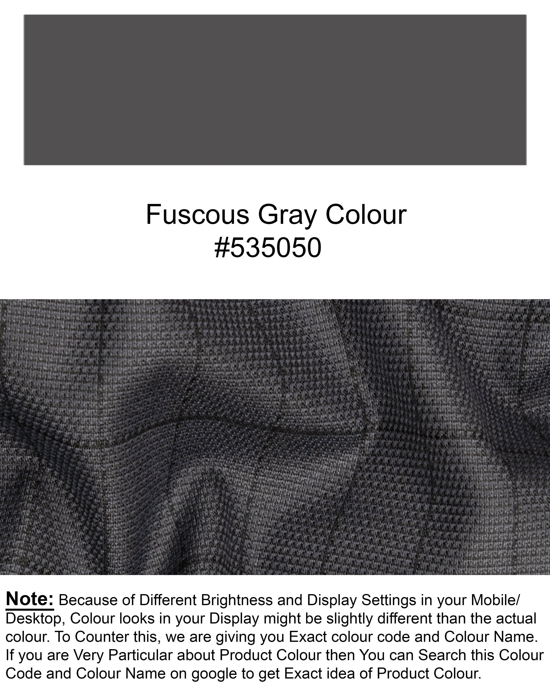 Fuscous Gray Windowpane Wool Rich Waistcoat V1282-36, V1282-38, V1282-40, V1282-42, V1282-44, V1282-46, V1282-48, V1282-50, V1282-52, V1282-54, V1282-56, V1282-58, V1282-60