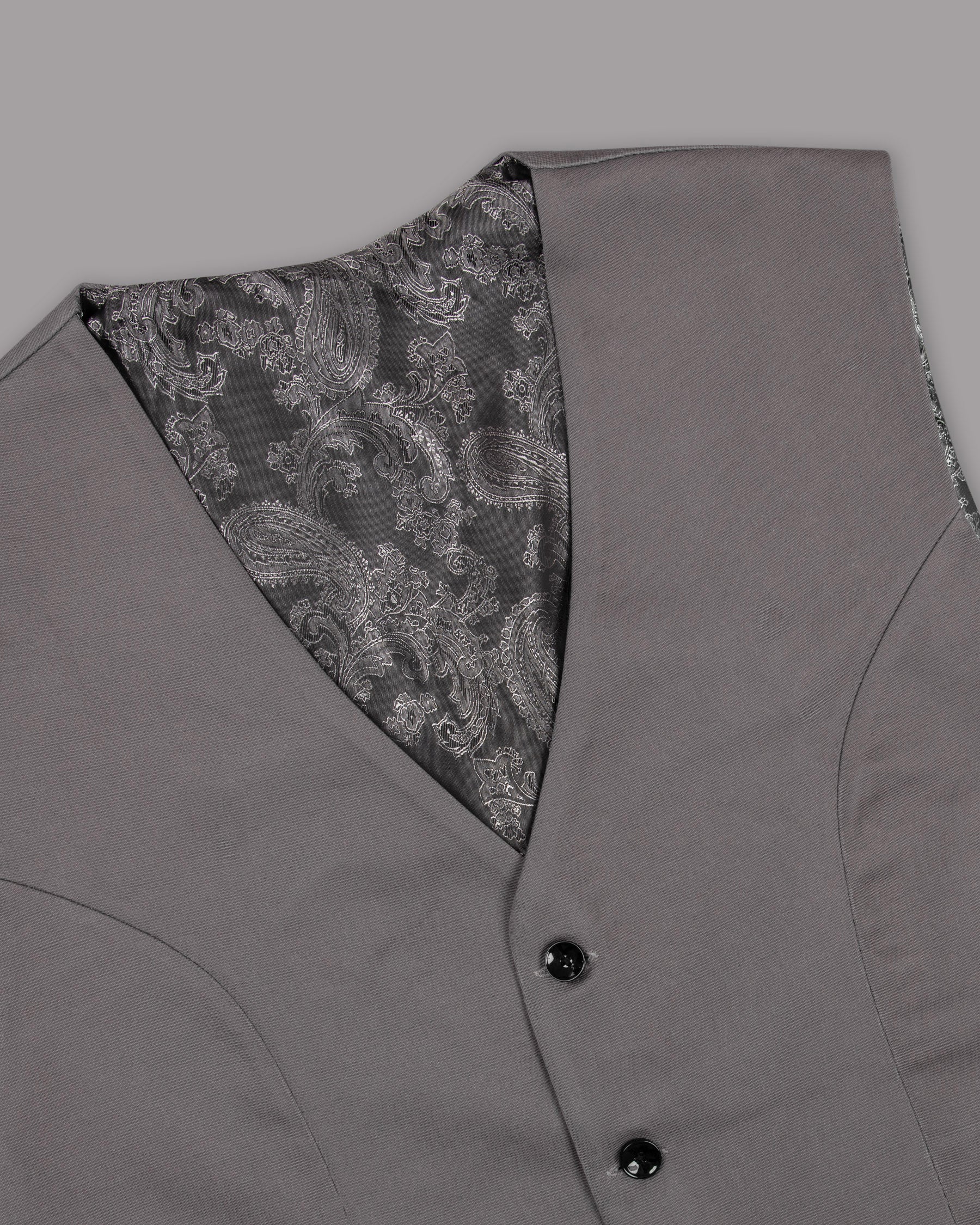 Bright Grey Premium Cotton Waistcoat V1283-36, V1283-38, V1283-40, V1283-42, V1283-44, V1283-46, V1283-48, V1283-50, V1283-52, V1283-54, V1283-56, V1283-58, V1283-60