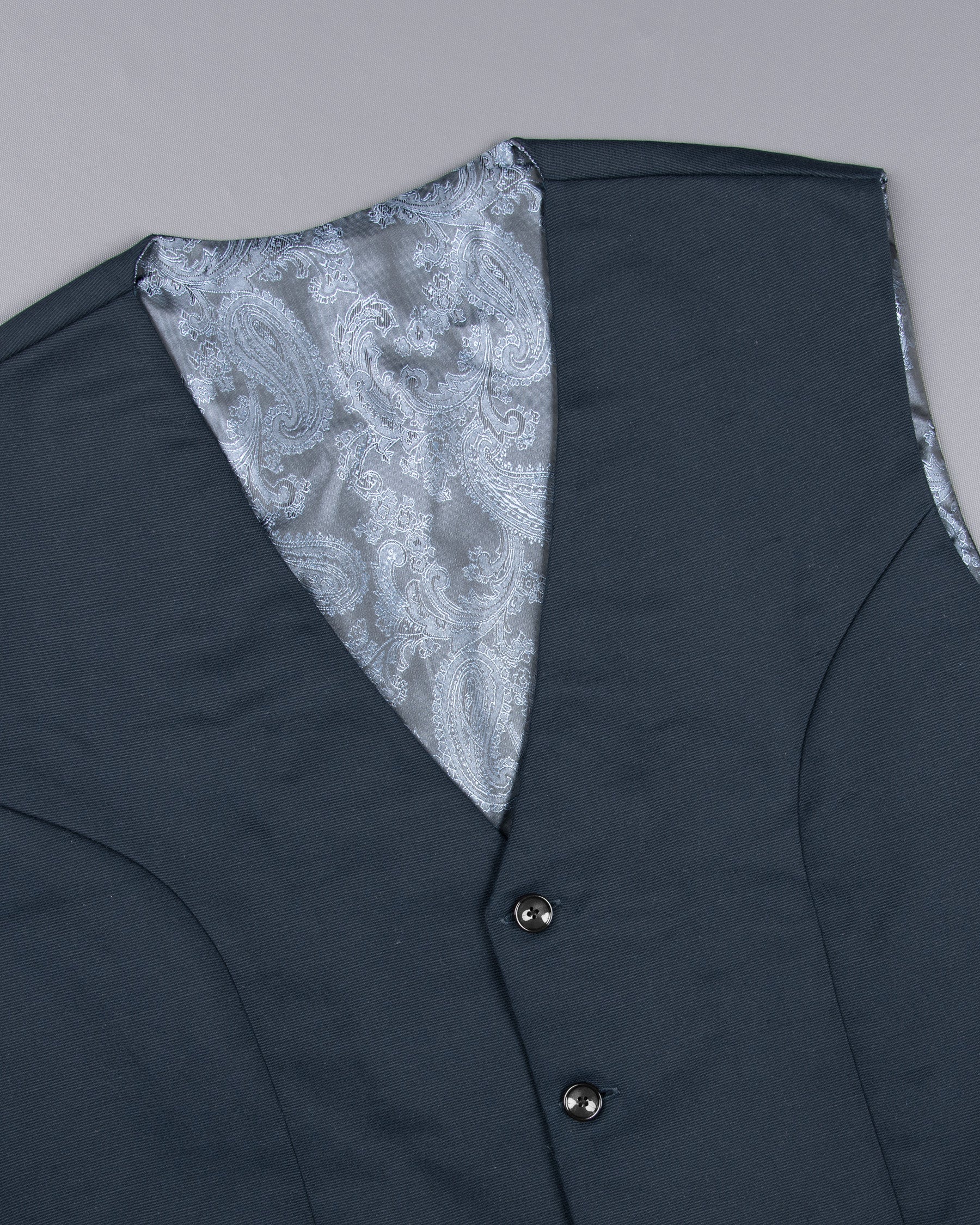 Outer Space Blue Premium Cotton Waistcoat V1294-36, V1294-38, V1294-40, V1294-42, V1294-44, V1294-46, V1294-48, V1294-50, V1294-52, V1294-54, V1294-56, V1294-58, V1294-60