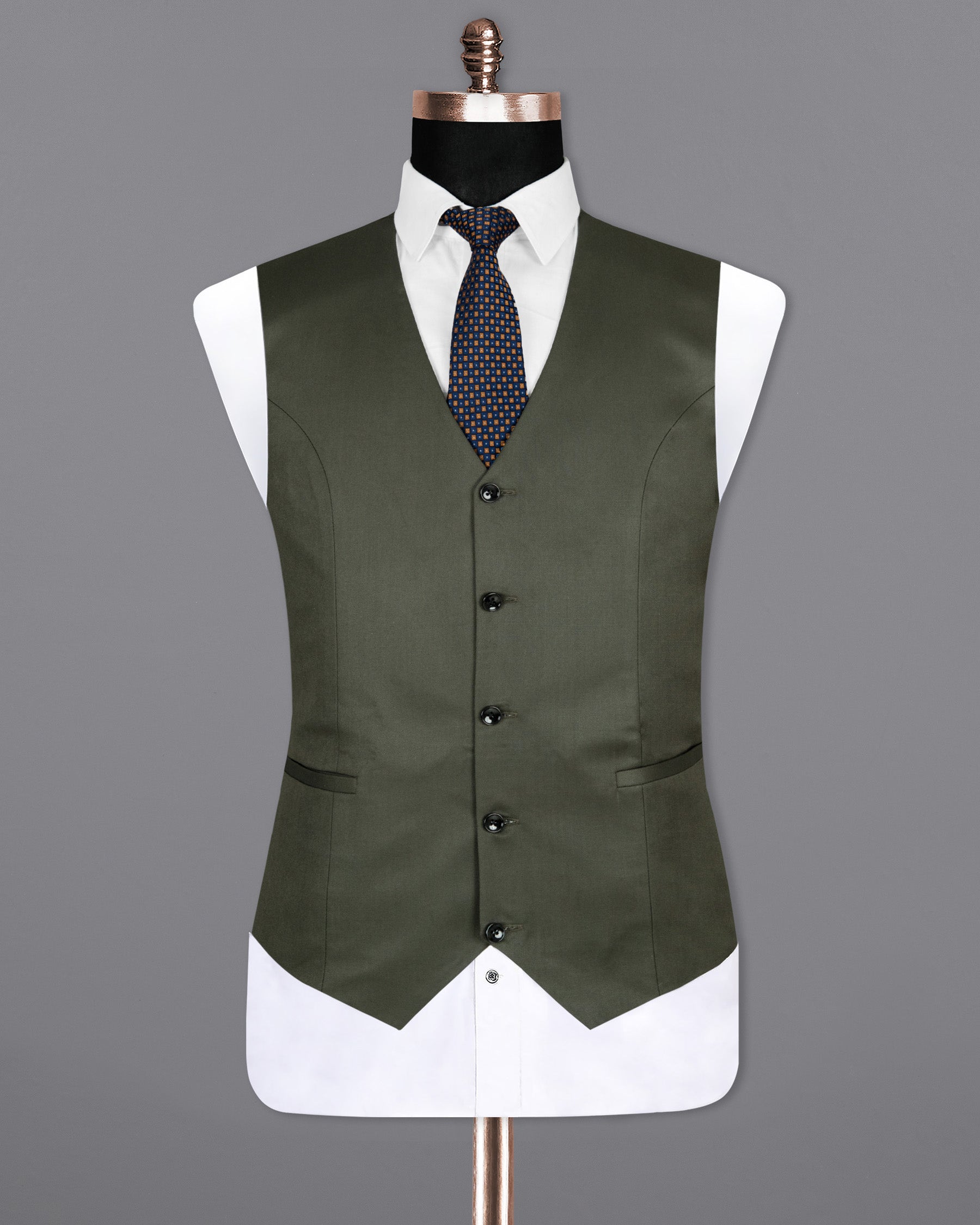 Millbrook Green Premium Cotton Waistcoat V1297-36, V1297-46, V1297-38, V1297-54, V1297-56, V1297-40, V1297-42, V1297-44, V1297-48, V1297-50, V1297-52, V1297-58, V1297-60