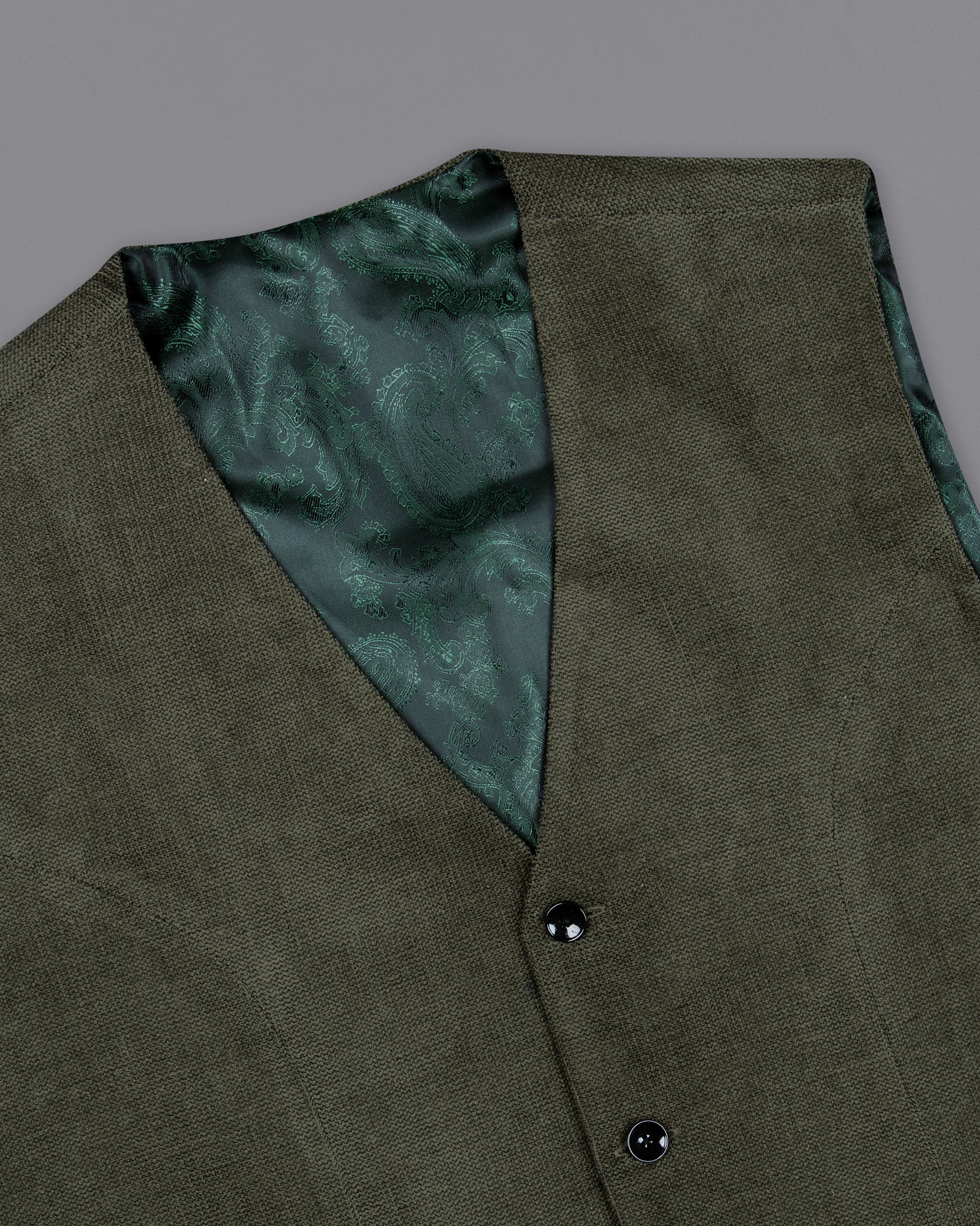 Merlin Green  Premium Cotton Waistcoat V1299-36, V1299-38, V1299-40, V1299-42, V1299-44, V1299-46, V1299-48, V1299-50, V1299-52, V1299-54, V1299-56, V1299-58, V1299-60