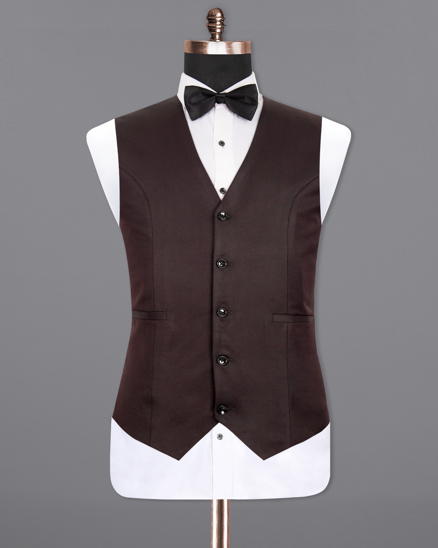 Aubergine Wool Rich Waistcoat V1306-36, V1306-38, V1306-42, V1306-50, V1306-52, V1306-58, V1306-40, V1306-44, V1306-46, V1306-48, V1306-54, V1306-56, V1306-60