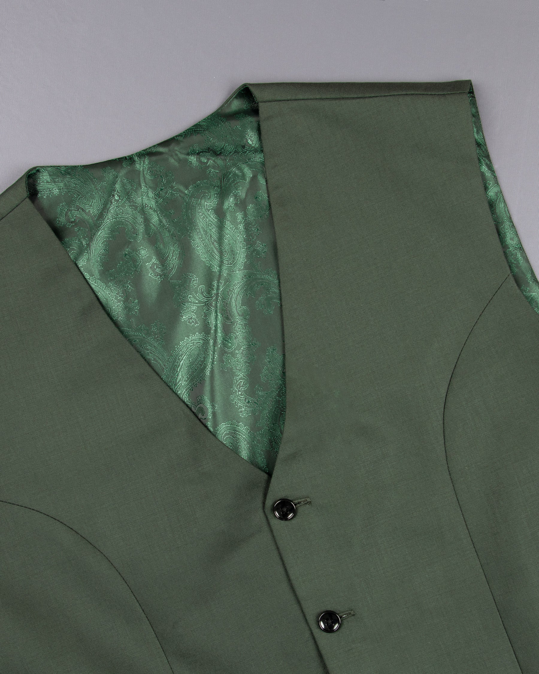 Nandor Green Wool Rich Waistcoat V1307-36, V1307-38, V1307-40, V1307-42, V1307-44, V1307-46, V1307-48, V1307-50, V1307-52, V1307-54, V1307-56, V1307-58, V1307-60