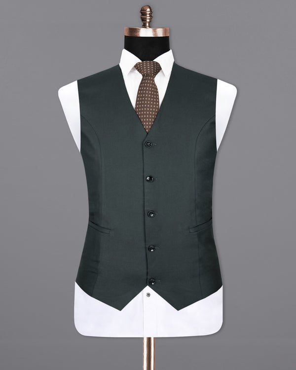 Charade Green Wool Rich Waistcoat V1310-36, V1310-38, V1310-46, V1310-44, V1310-50, V1310-60, V1310-40, V1310-42, V1310-48, V1310-52, V1310-54, V1310-56, V1310-58