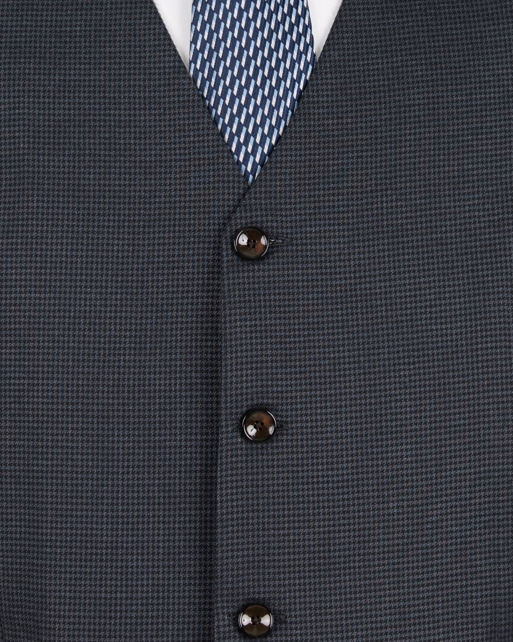 Pale Sky Grey houndstooth Wool Rich  Waistcoat V1311-36, V1311-38, V1311-40, V1311-42, V1311-44, V1311-46, V1311-48, V1311-50, V1311-52, V1311-54, V1311-56, V1311-58, V1311-60