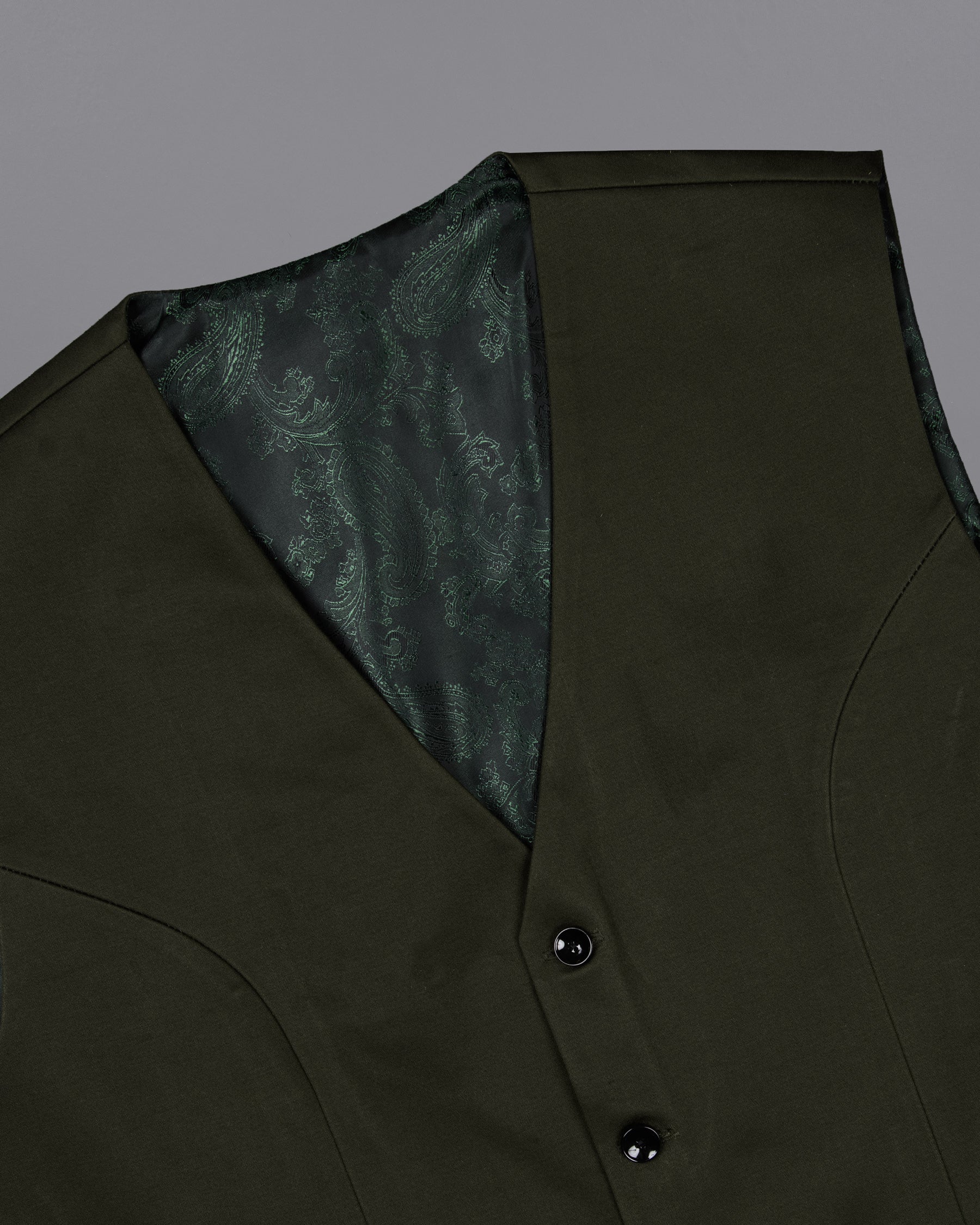 Log Cabin Green  Premium Cotton Waistcoat