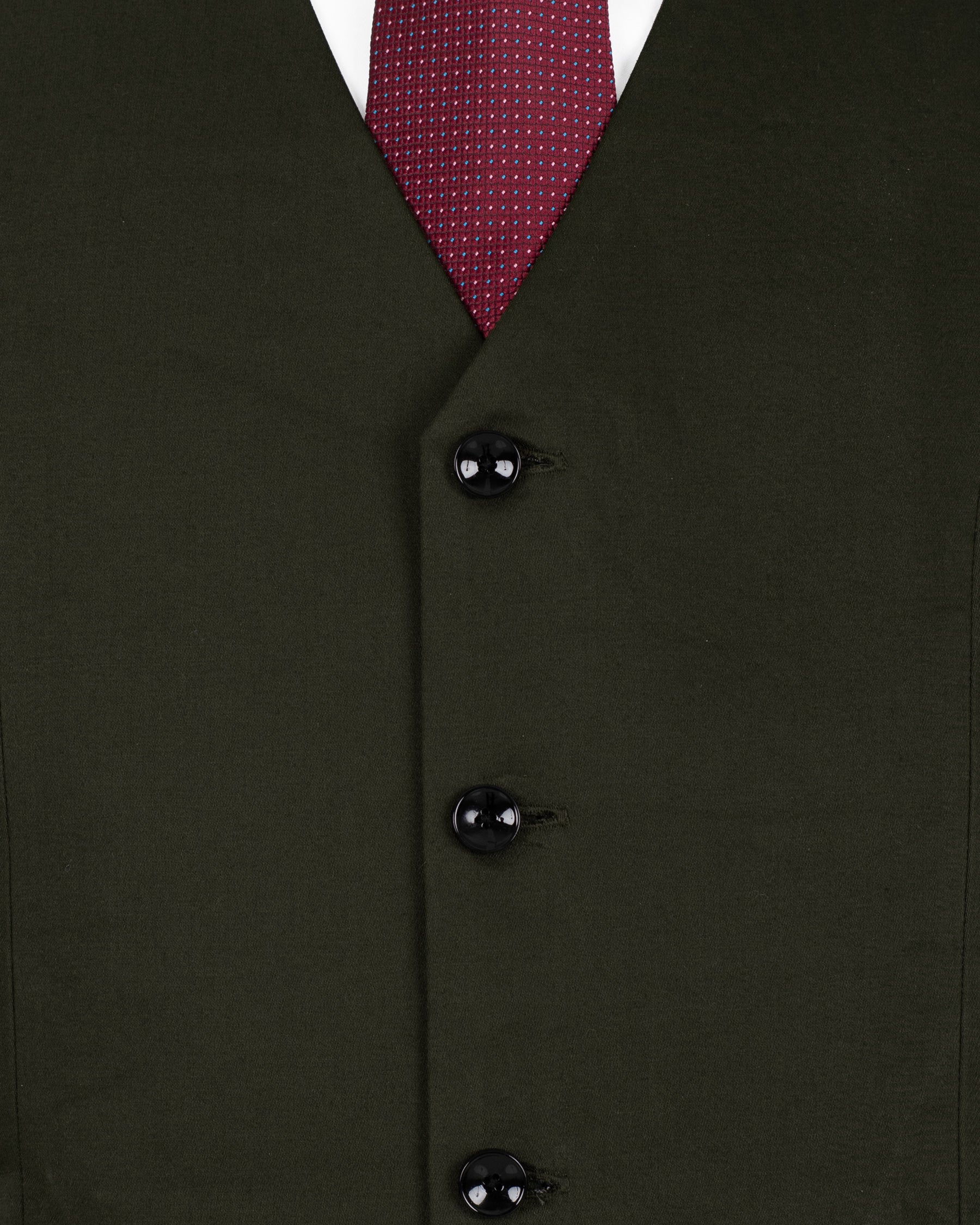 Log Cabin Green  Premium Cotton Waistcoat