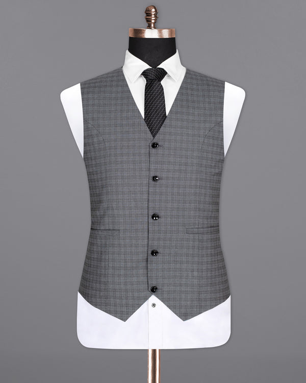 Mid Gray Wool Rich  Waistcoat