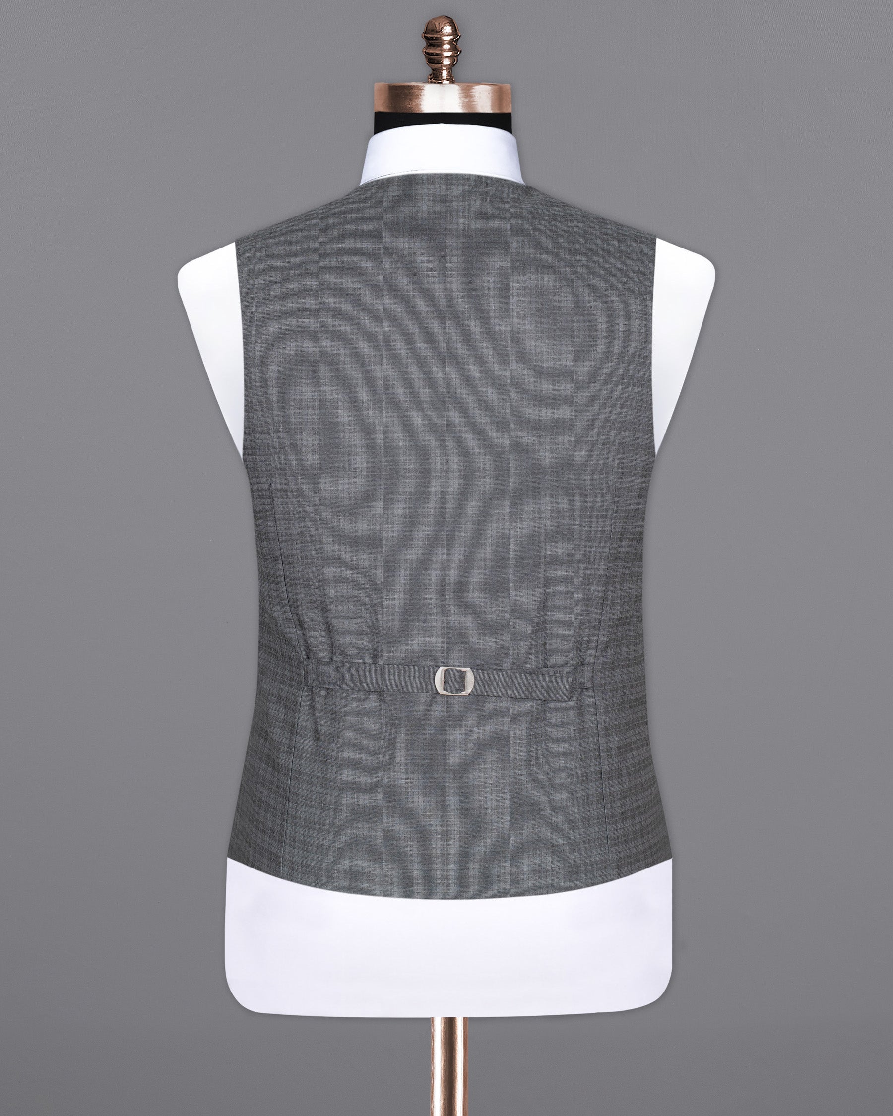 Mid Gray Wool Rich  Waistcoat