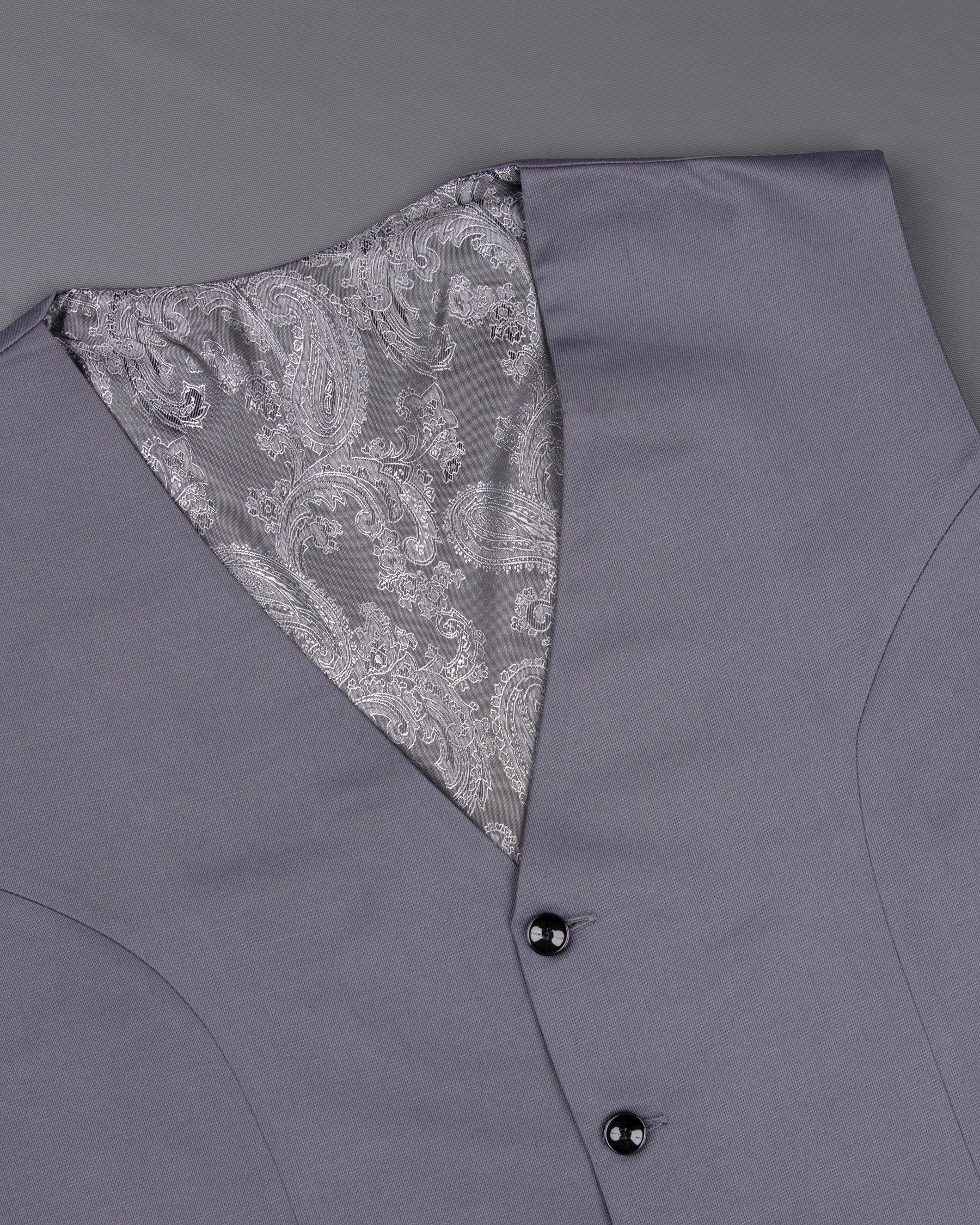 Storm Gray Wool Rich Waistcoat