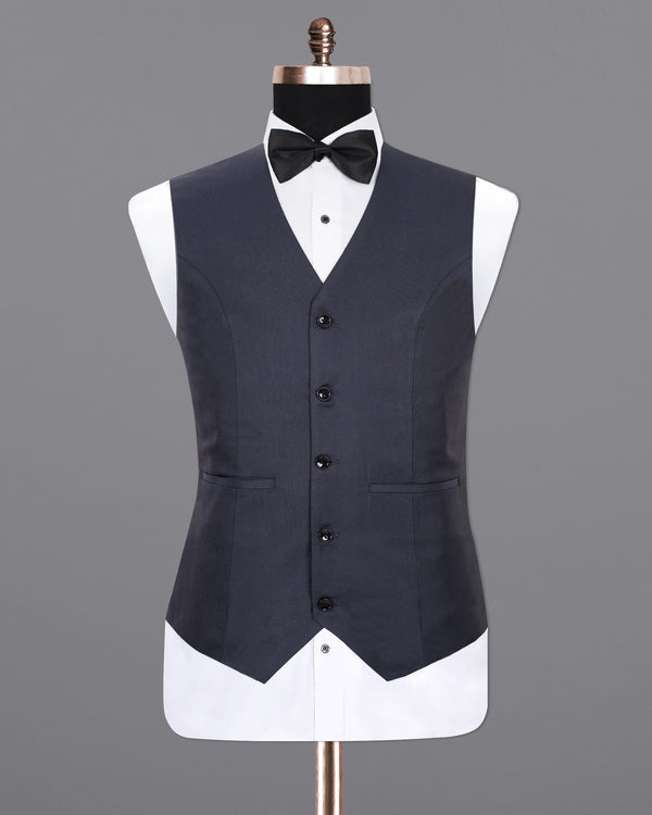 Tangaroa Blue Wool Rich  Waistcoat